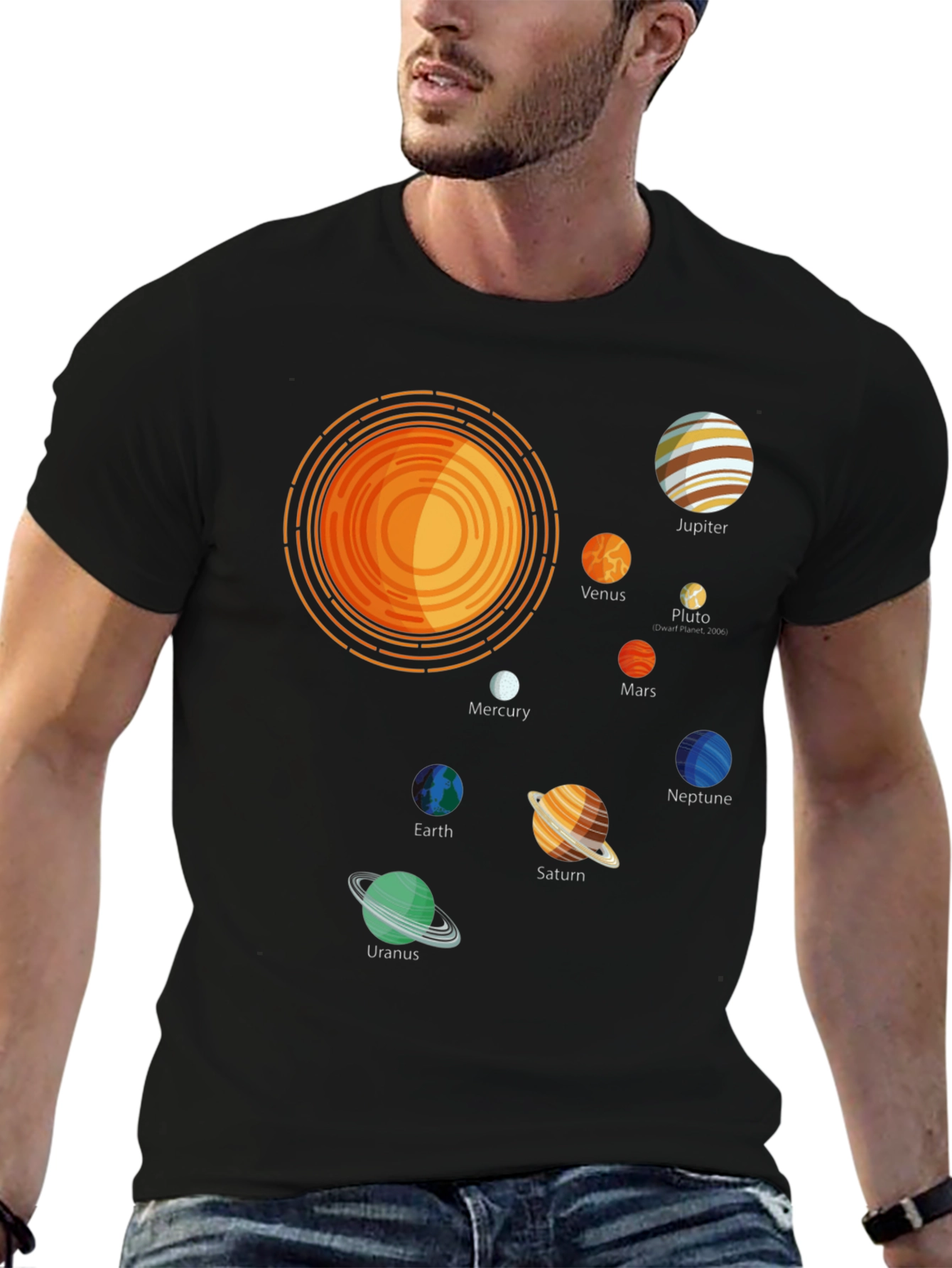 Solar System Planets Graphic T-Shirt