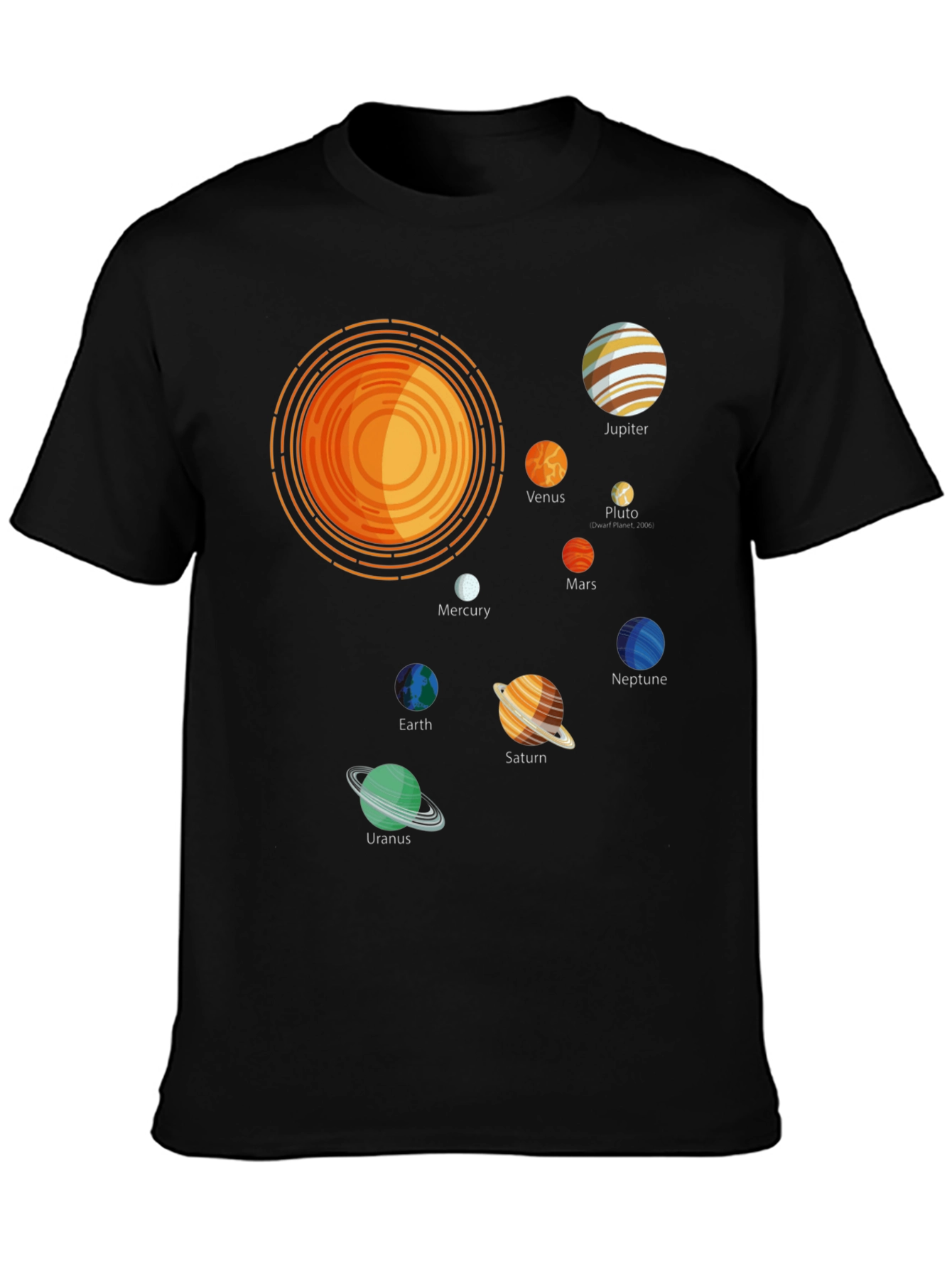 Solar System Planets Graphic T-Shirt