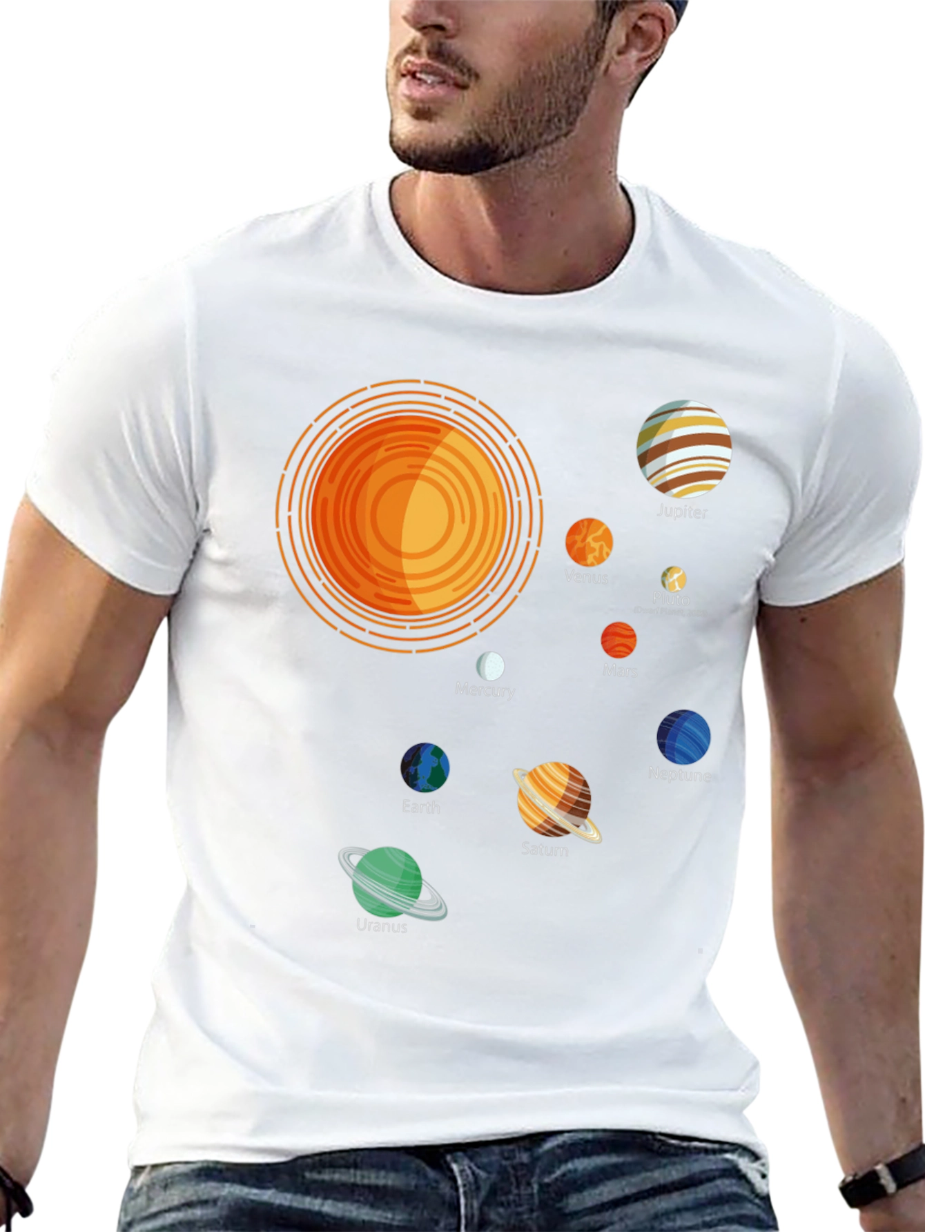Solar System Planets Graphic T-Shirt