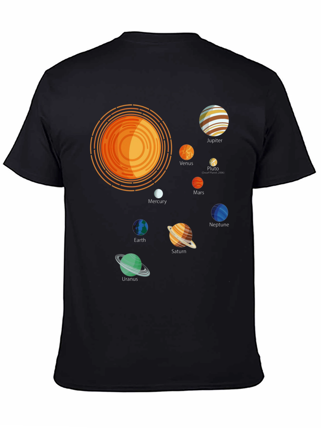 Solar System Planets Graphic T-Shirt
