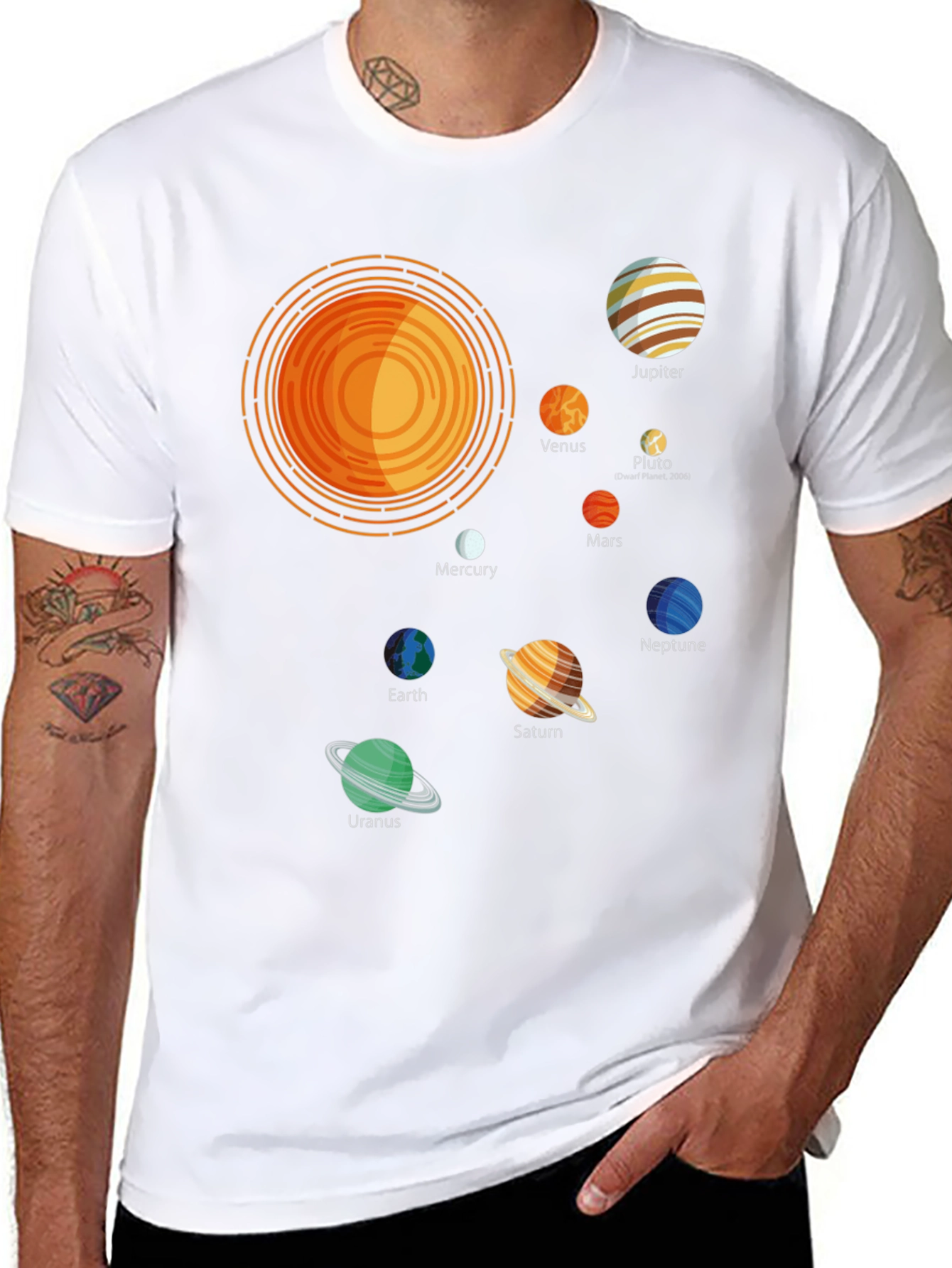 Solar System Planets Graphic T-Shirt