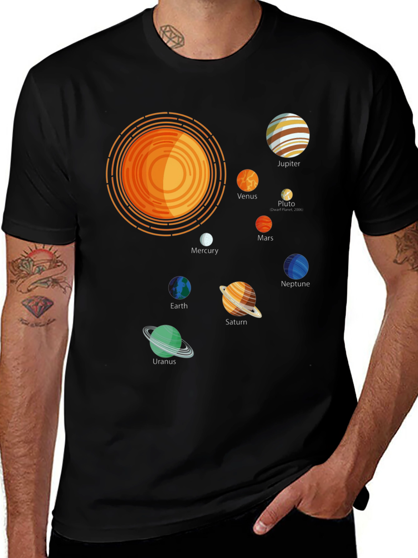 Solar System Planets Graphic T-Shirt