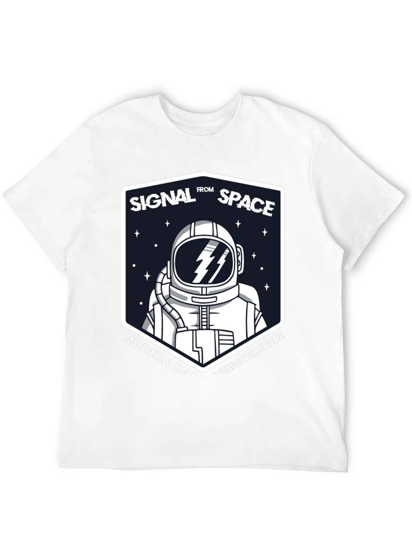 Signal From Space Astronaut Black T-Shirt