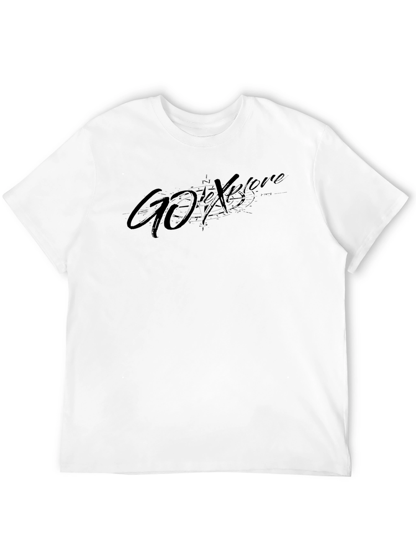 Mens Black Go Explore Graphic T-Shirt