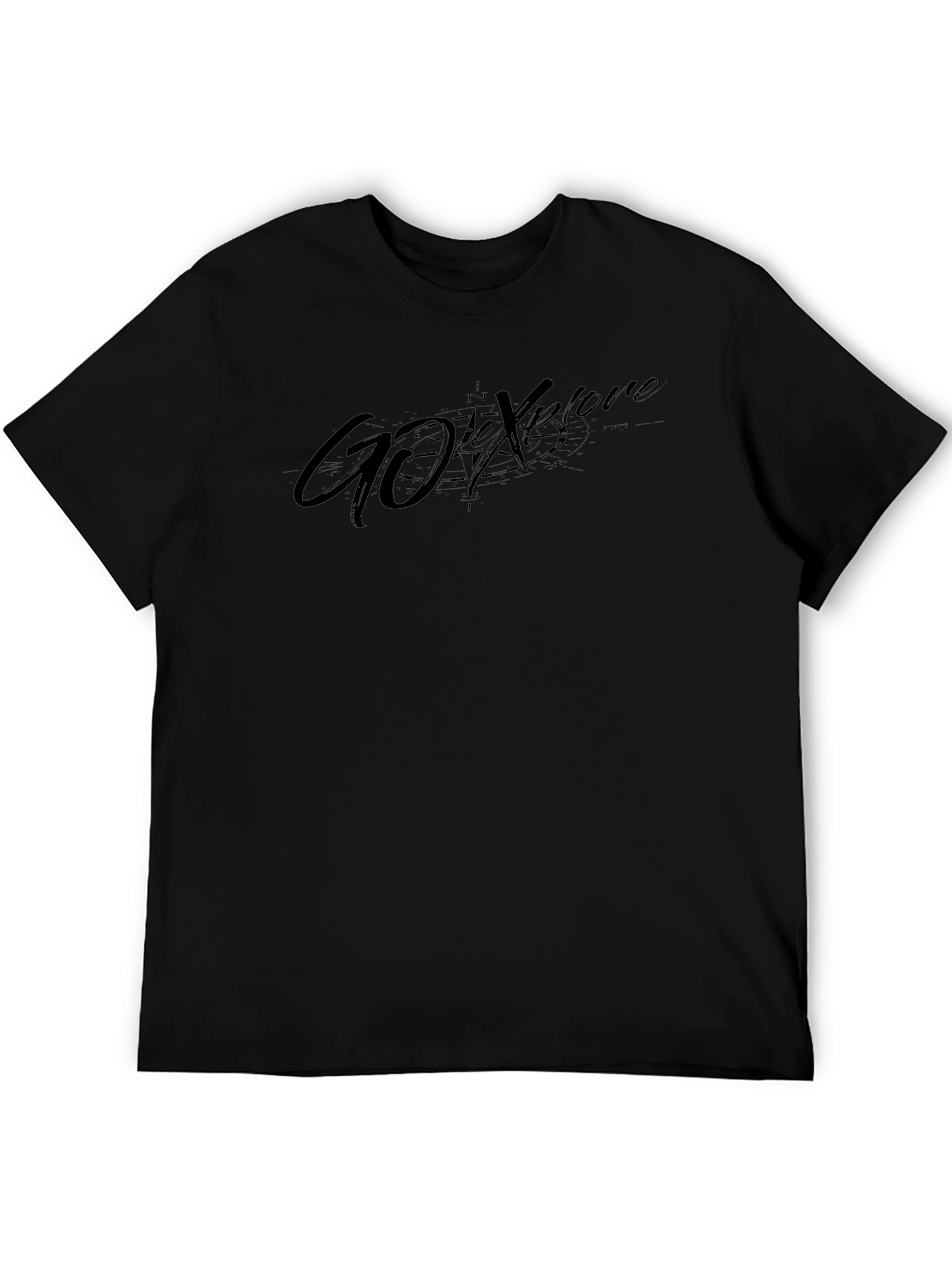 Mens Black Go Explore Graphic T-Shirt