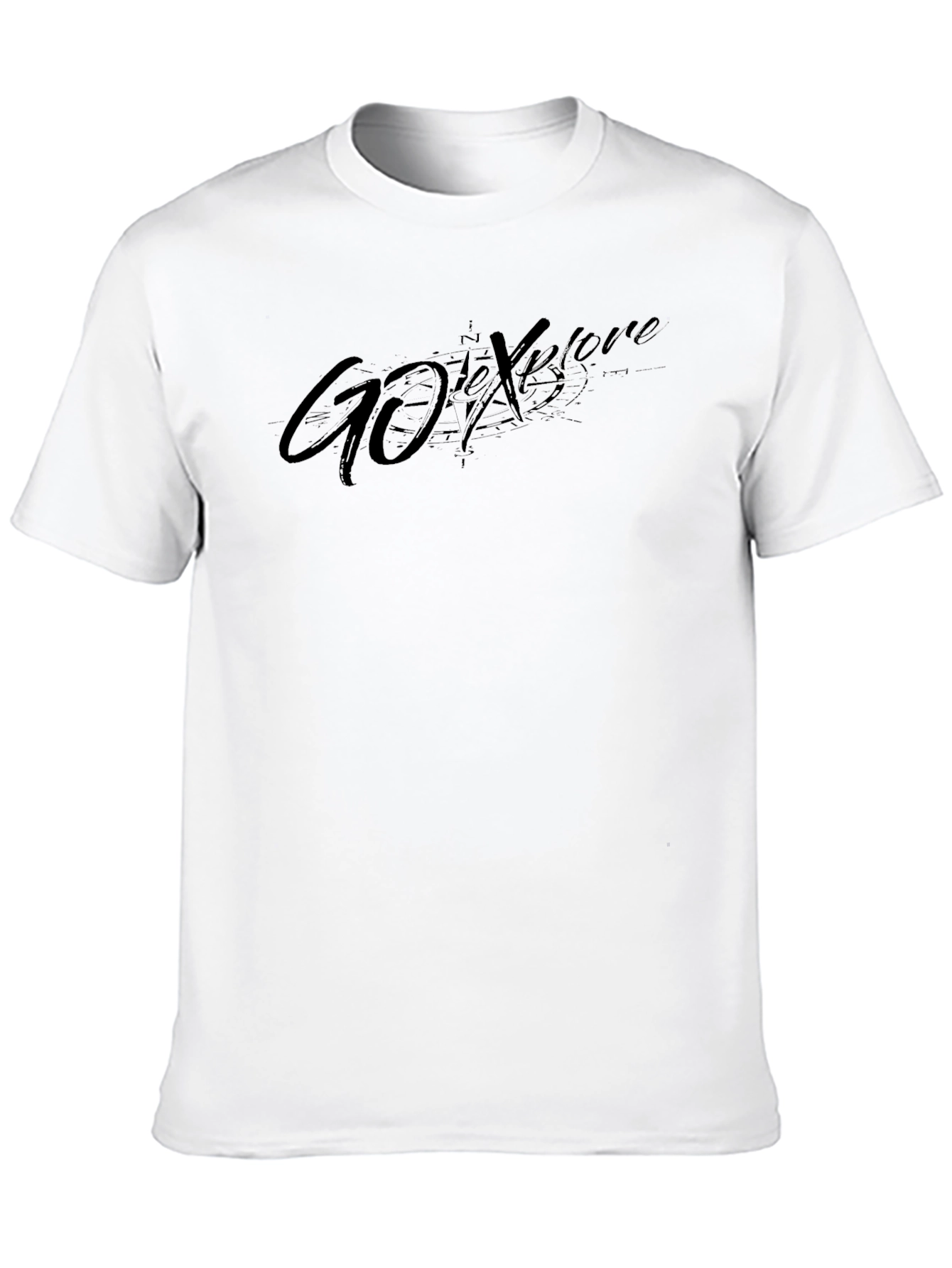 Mens Black Go Explore Graphic T-Shirt