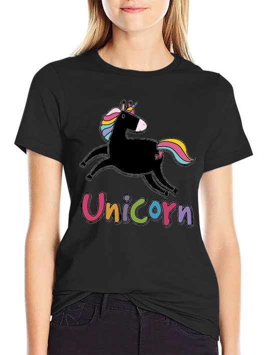 Unicorn Graphic T-Shirt - Mens Black Tee