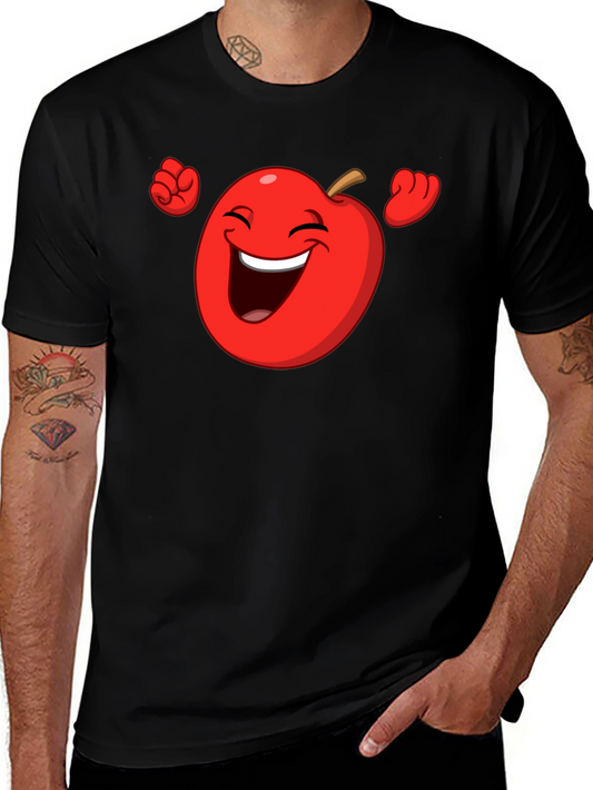 Funny Apple Cartoon Graphic T-Shirt