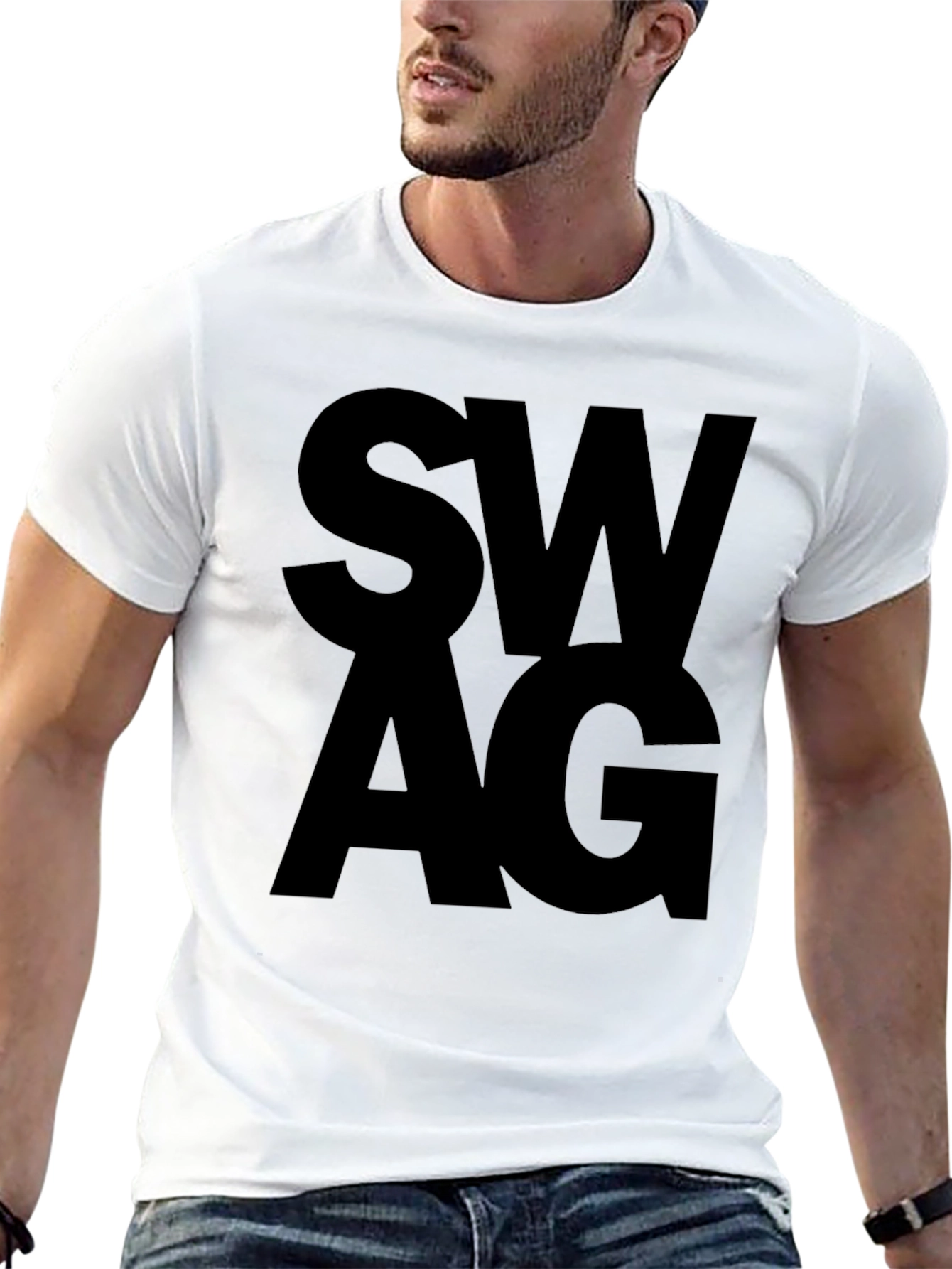 Swag Black Graphic Tee - Trendy Casual Style