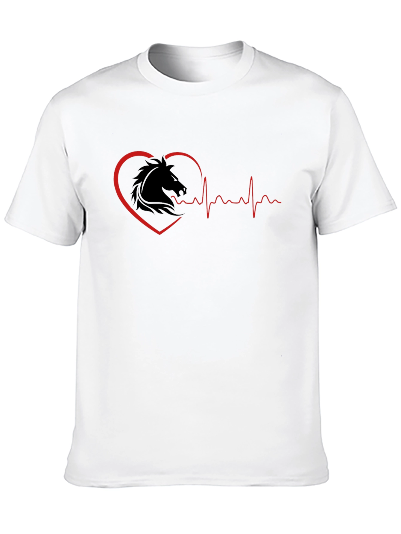 Horse Heartbeat T-Shirt - Equestrian Lover Tee
