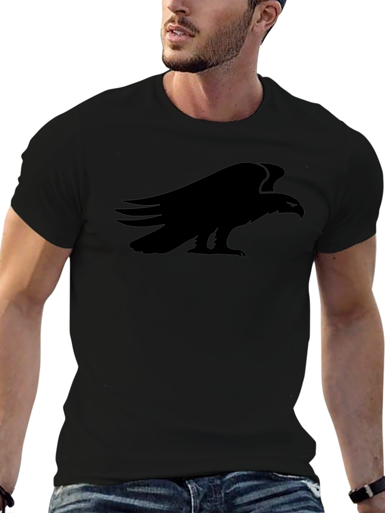 Black Eagle Graphic T-Shirt - Mens Casual Tee
