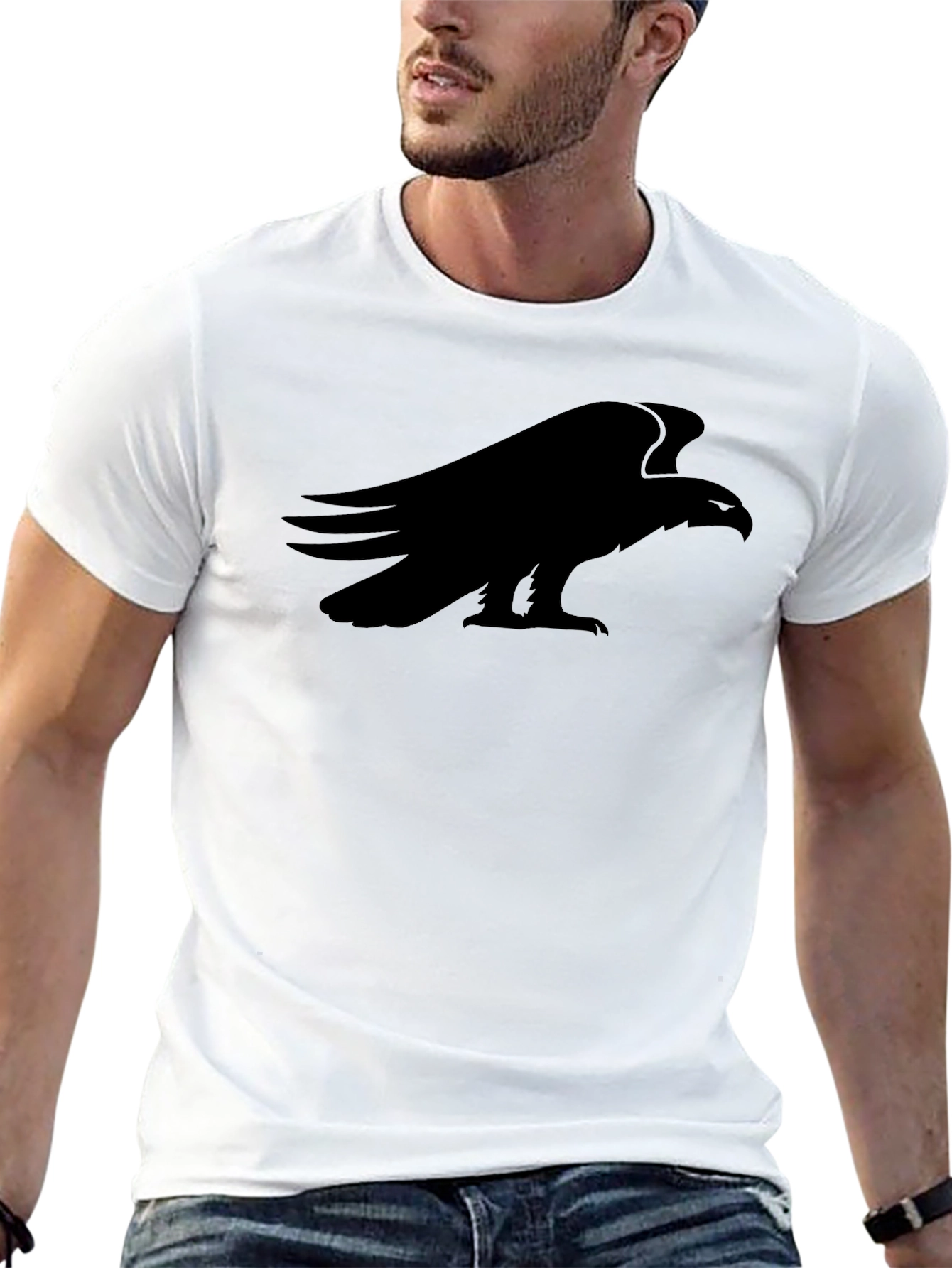 Black Eagle Graphic T-Shirt - Mens Casual Tee