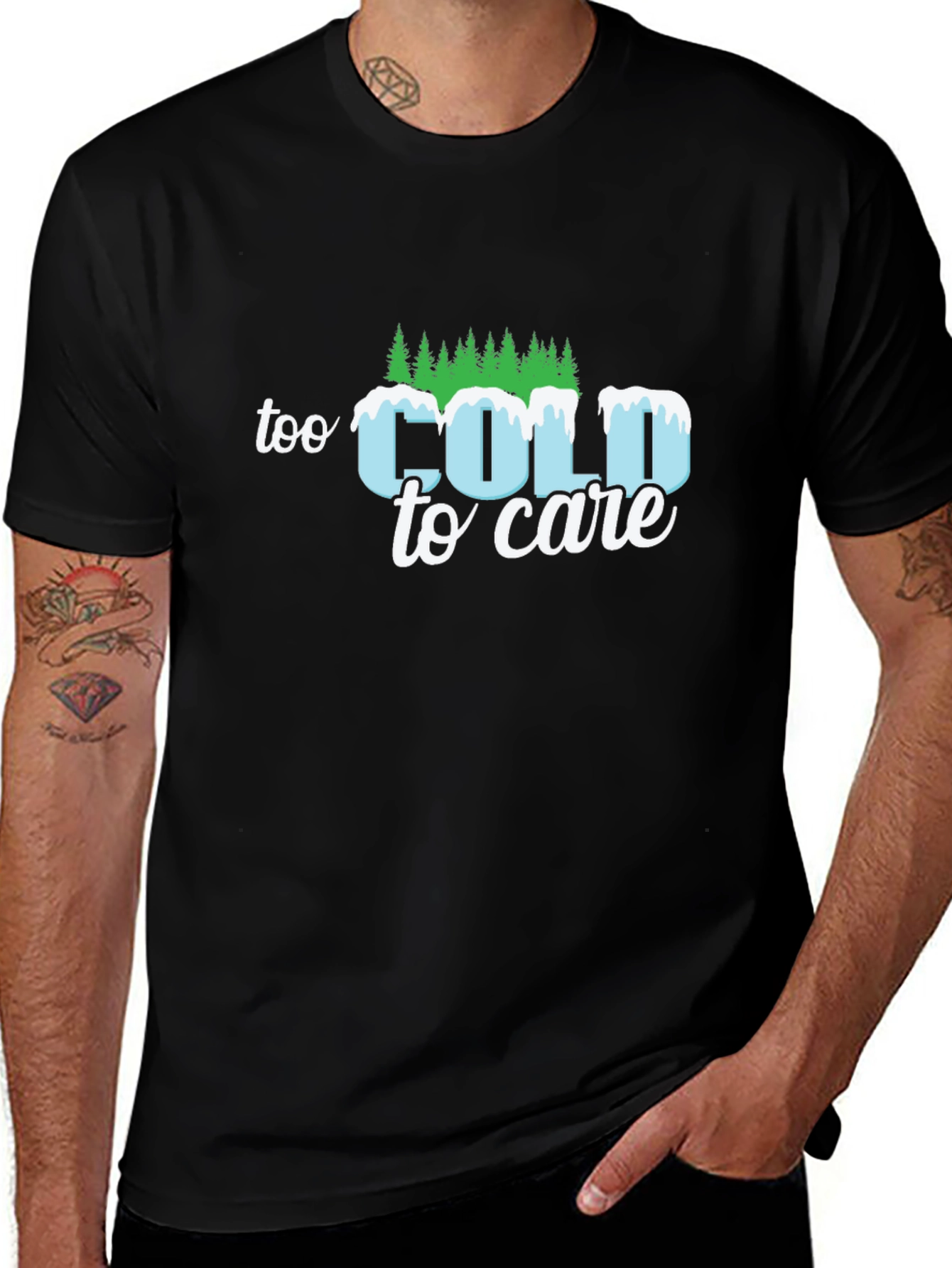Too Cold to Care Graphic T-Shirt