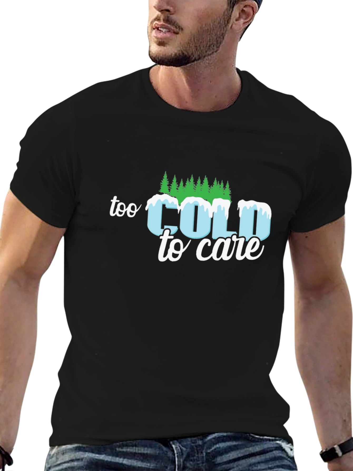 Too Cold to Care Graphic T-Shirt