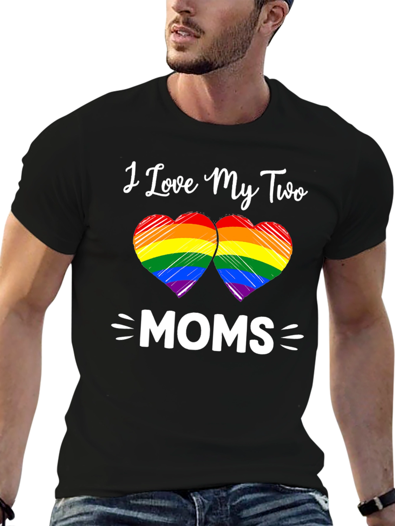 I Love My Two Moms T-Shirt LGBTQ+ Pride