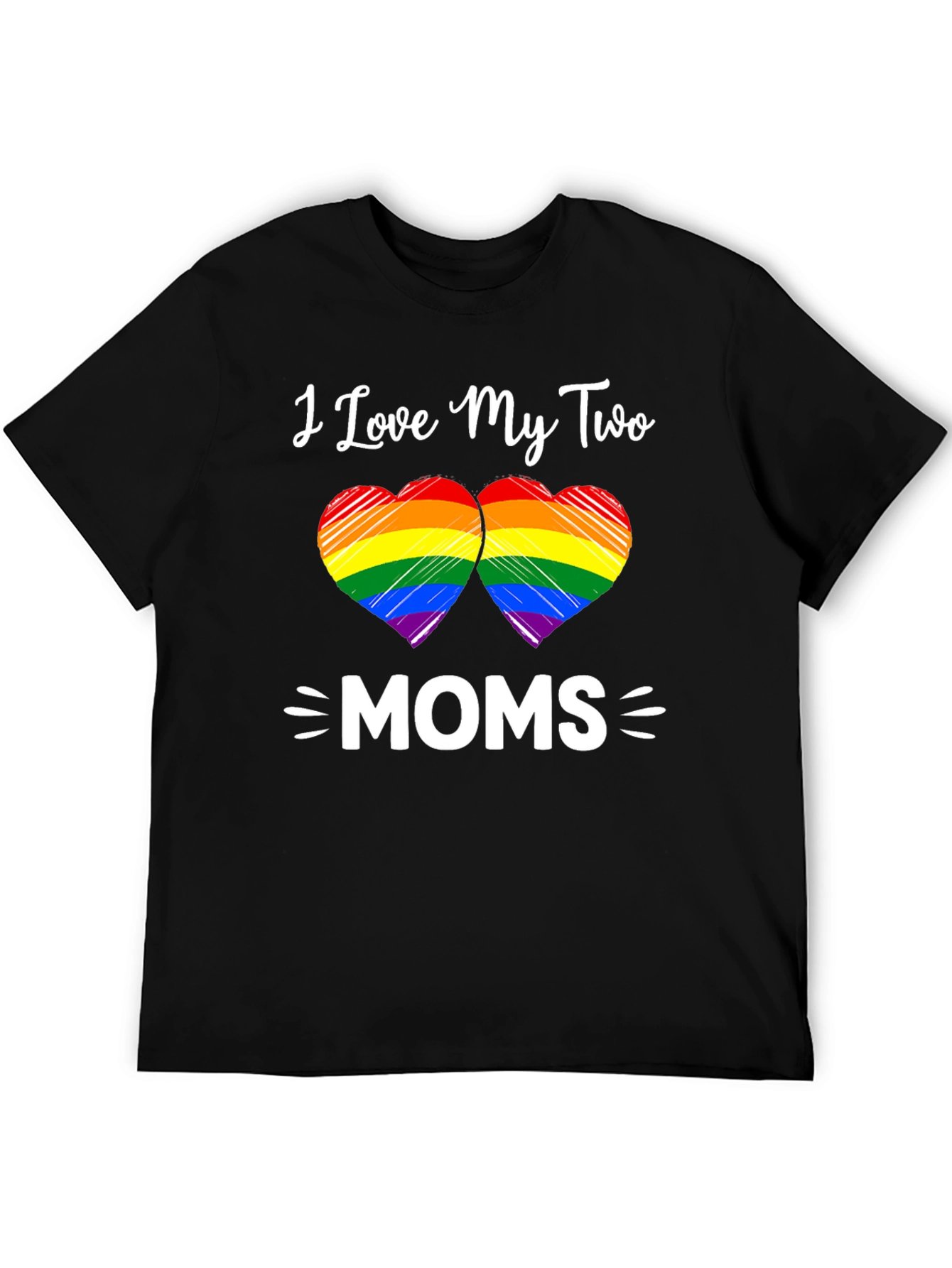 I Love My Two Moms T-Shirt LGBTQ+ Pride