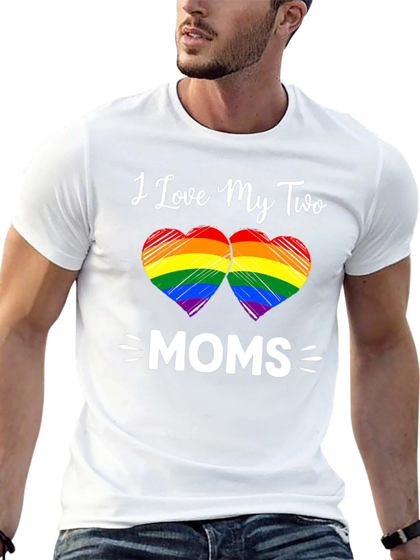 I Love My Two Moms T-Shirt LGBTQ+ Pride