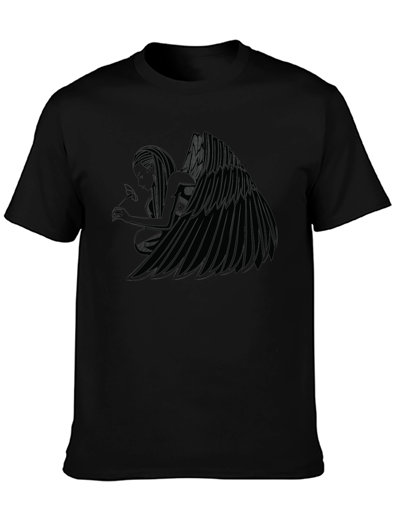 Winged Angel Graphic Tee - Black