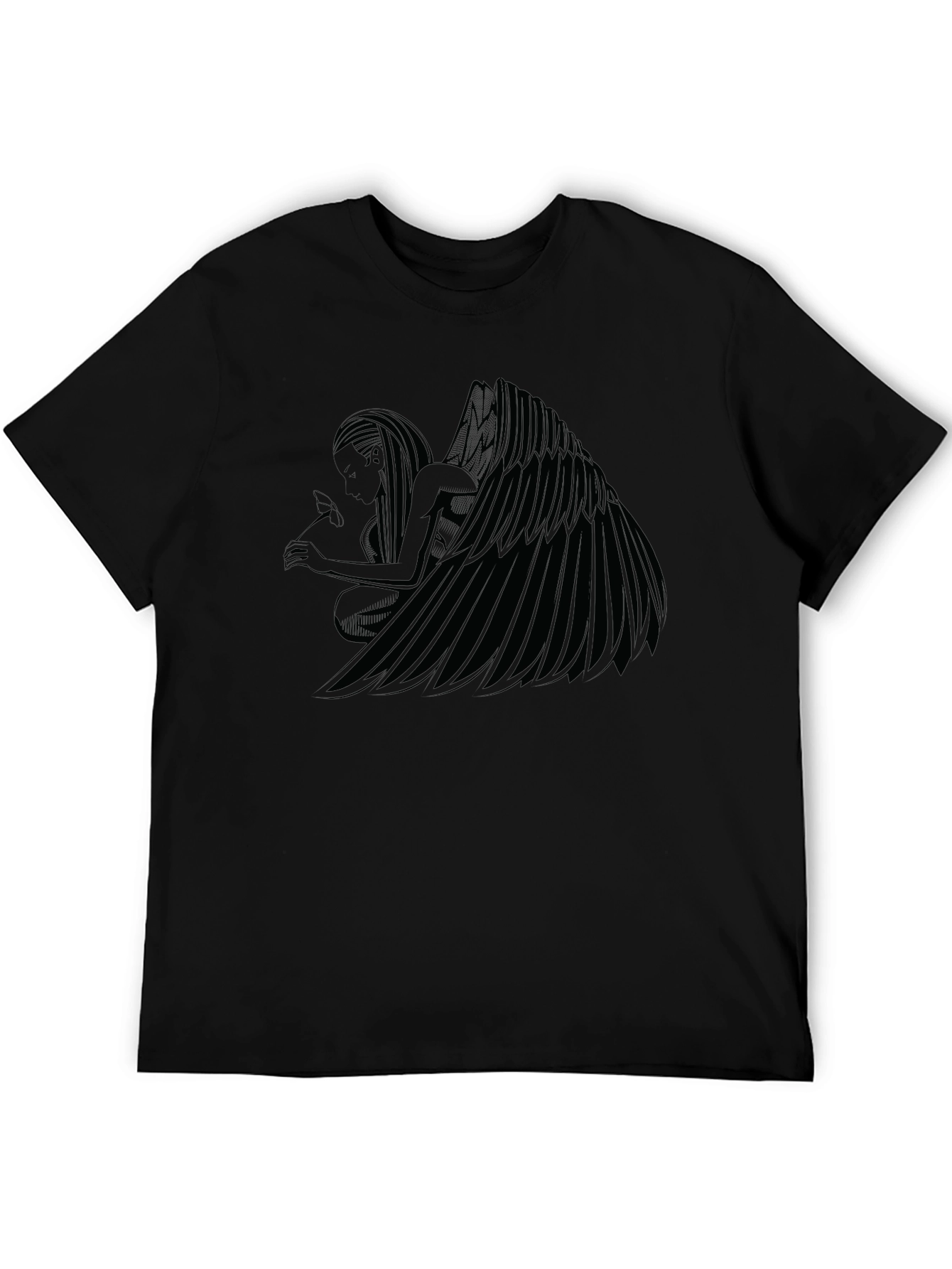 Winged Angel Graphic Tee - Black