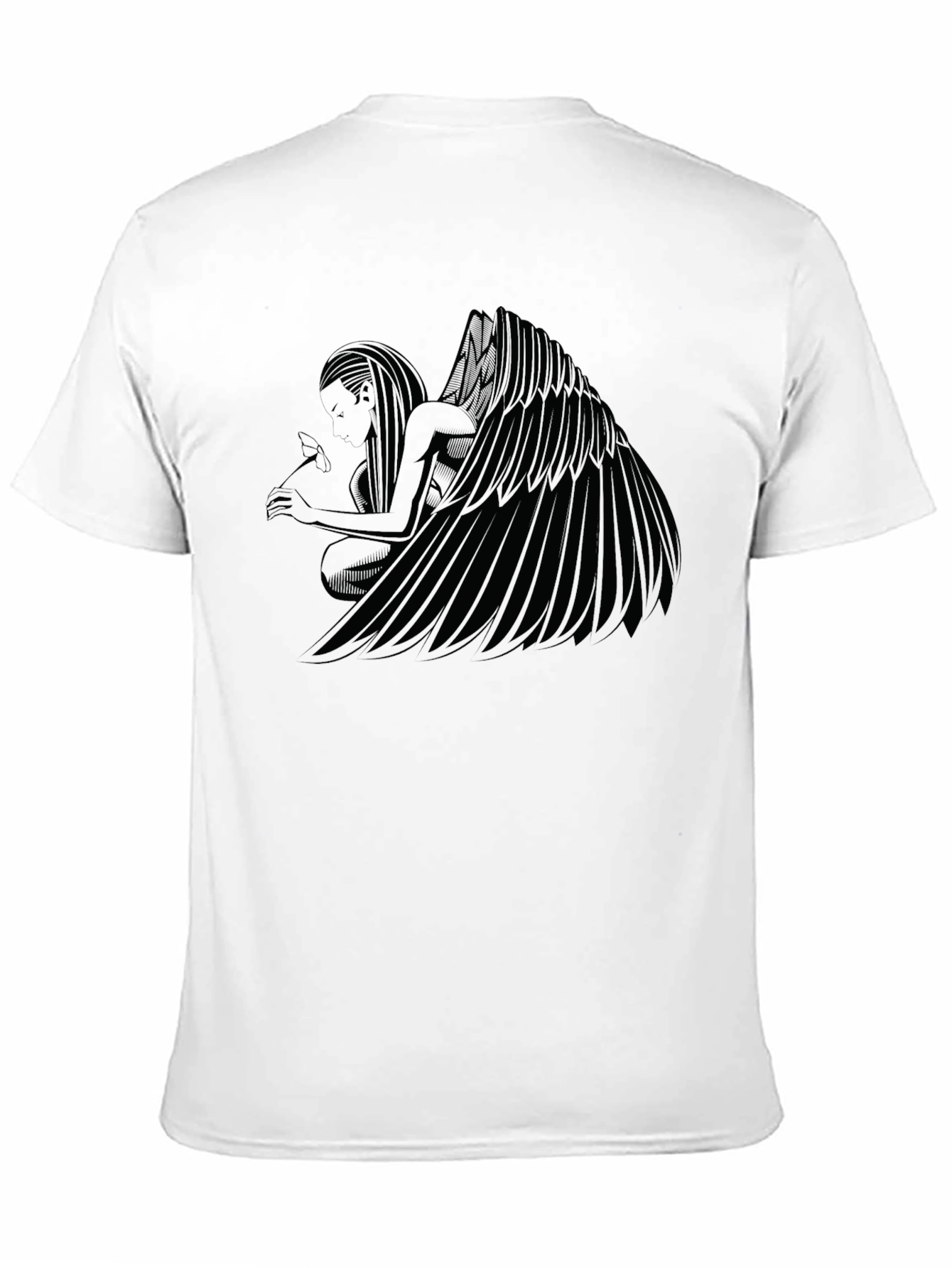 Winged Angel Graphic Tee - Black