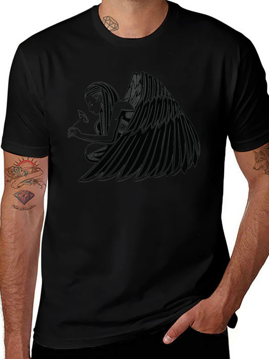 Winged Angel Graphic Tee - Black