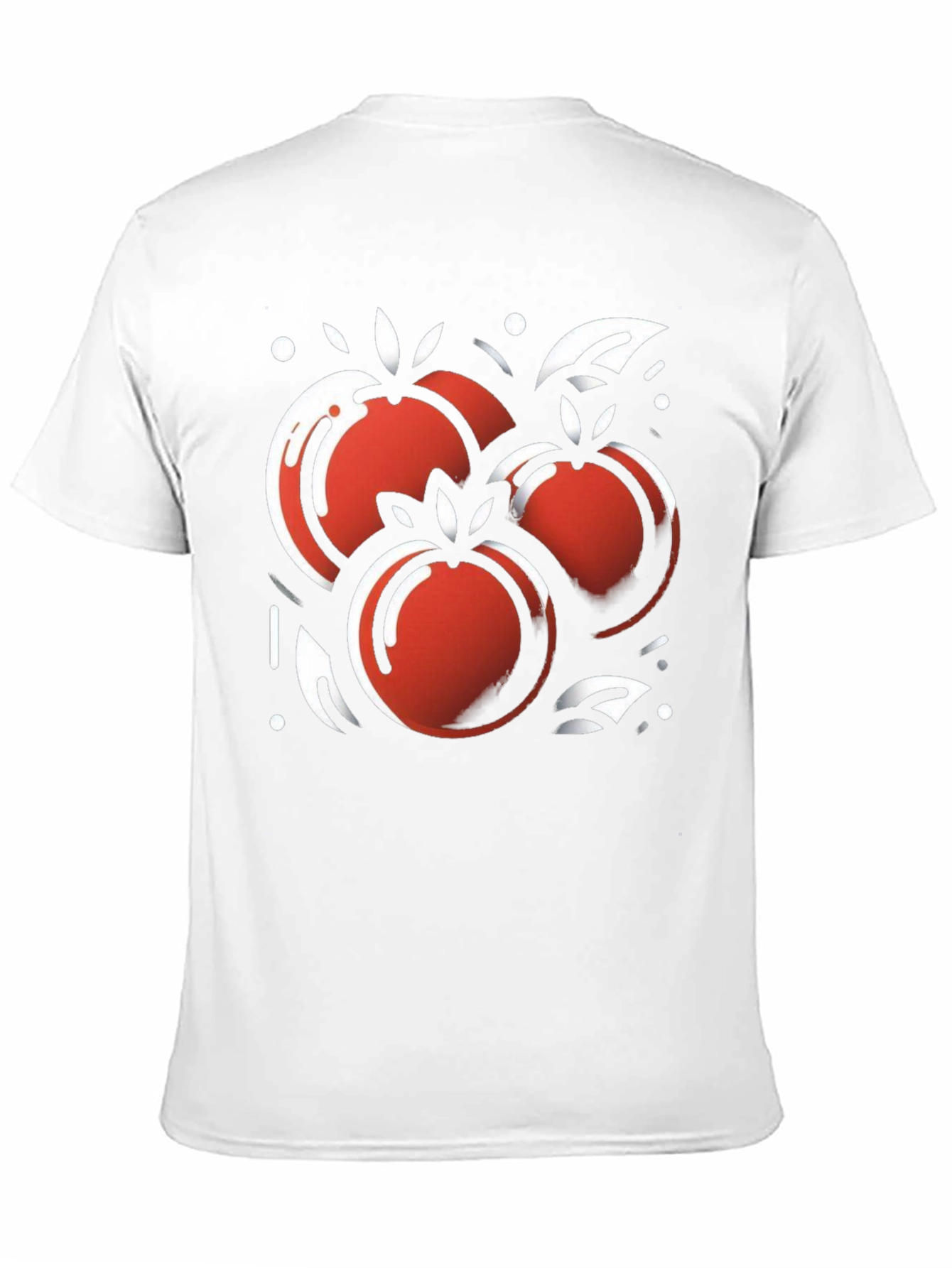 Stylish Black Tee with Artistic Fruit Graphic