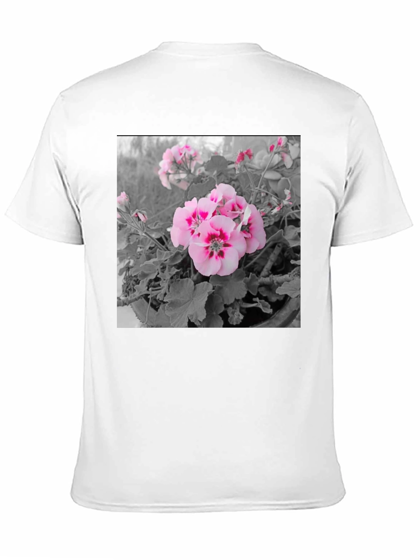 Floral Graphic Tee - Black Cotton Comfort