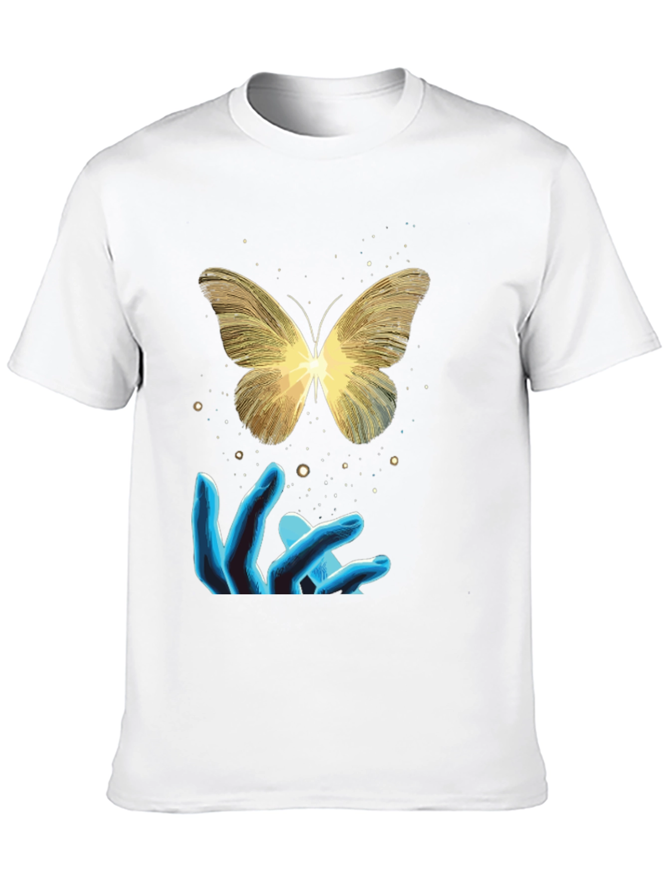 Butterfly and Hands Graphic Tee - Black