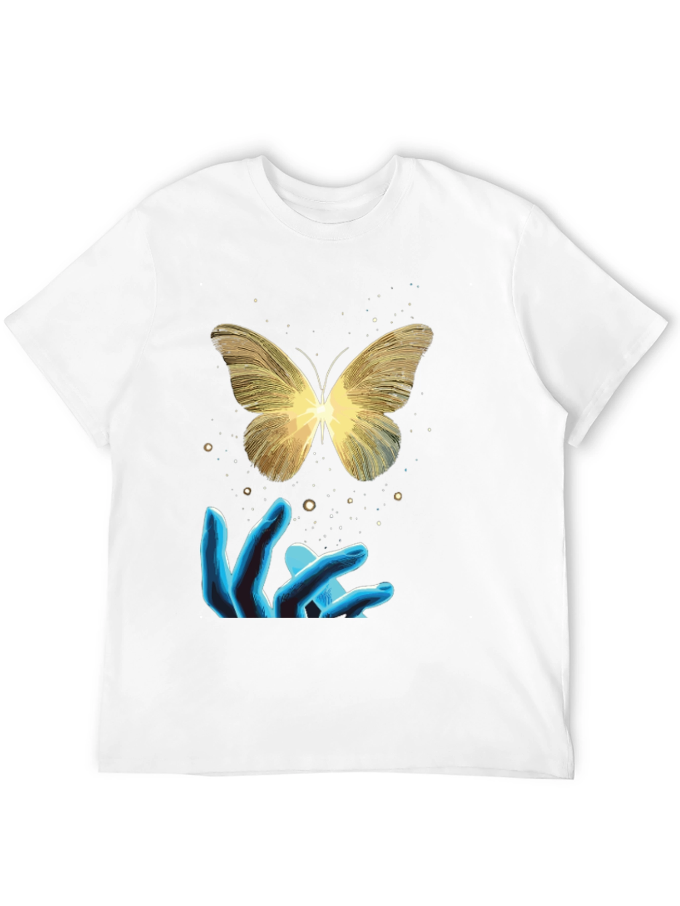 Butterfly and Hands Graphic Tee - Black