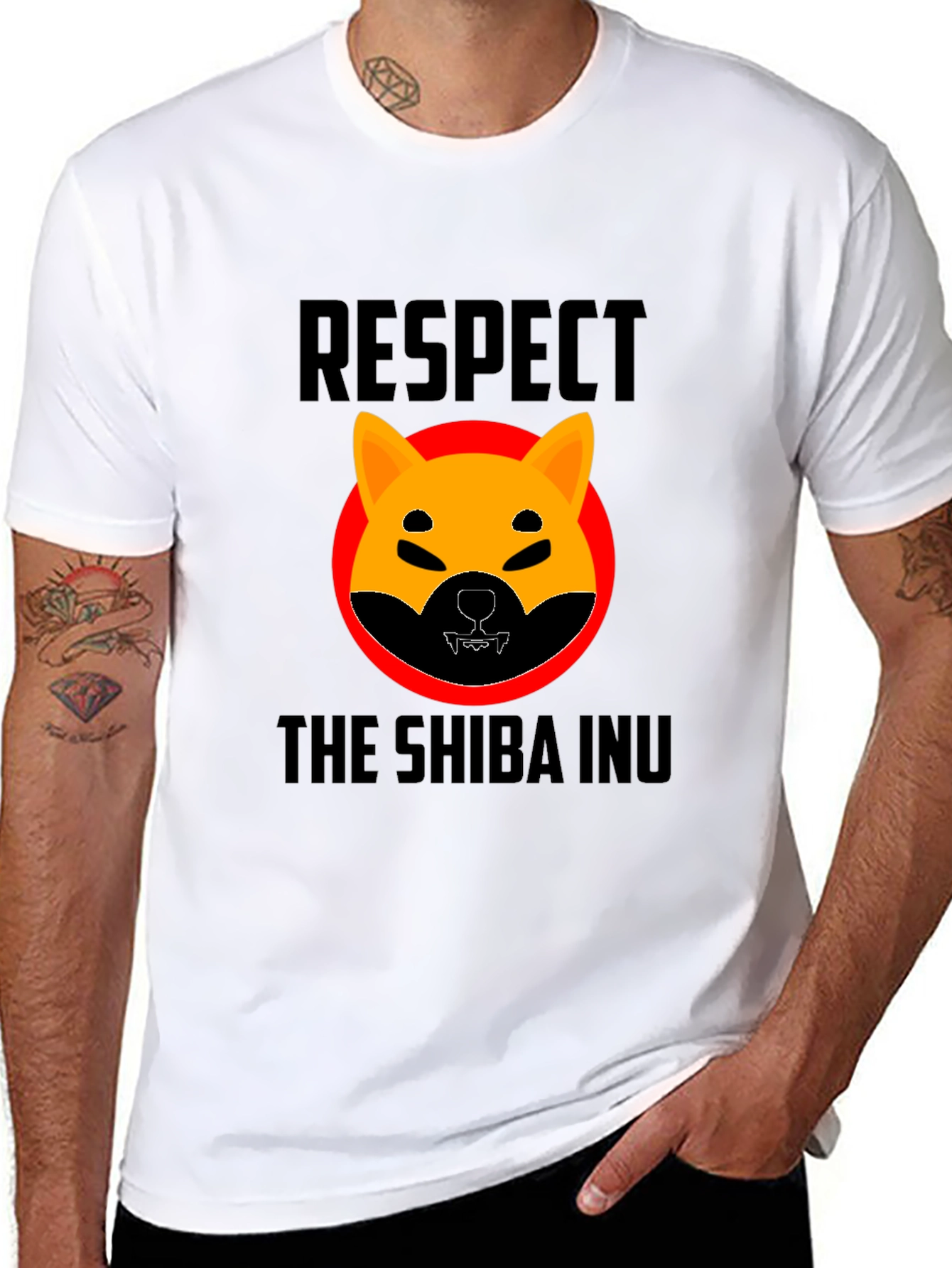 Respect the Shiba Inu T-Shirt - Black