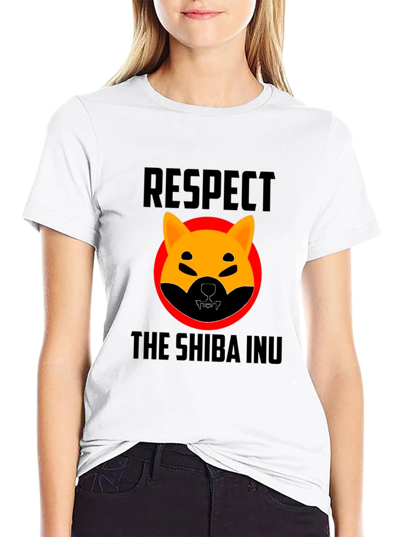 Respect the Shiba Inu T-Shirt - Black