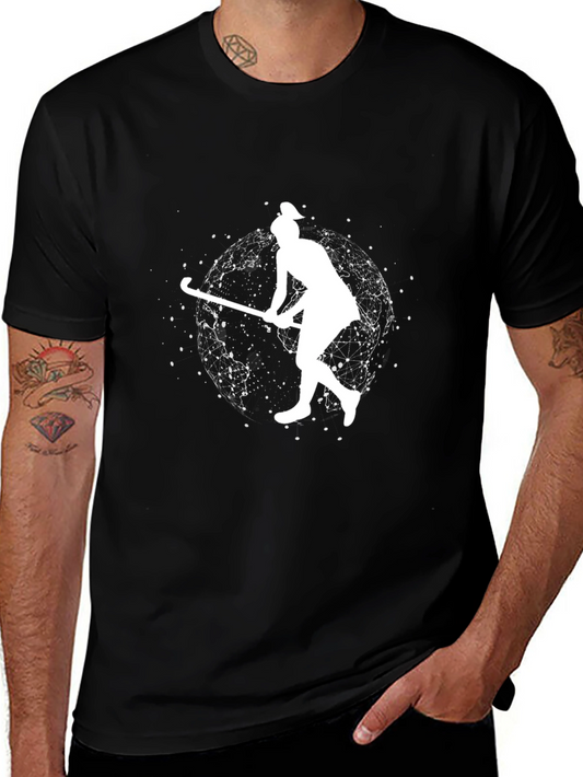 Hockey Player Graphic Tee - Stylish Sports Shirt