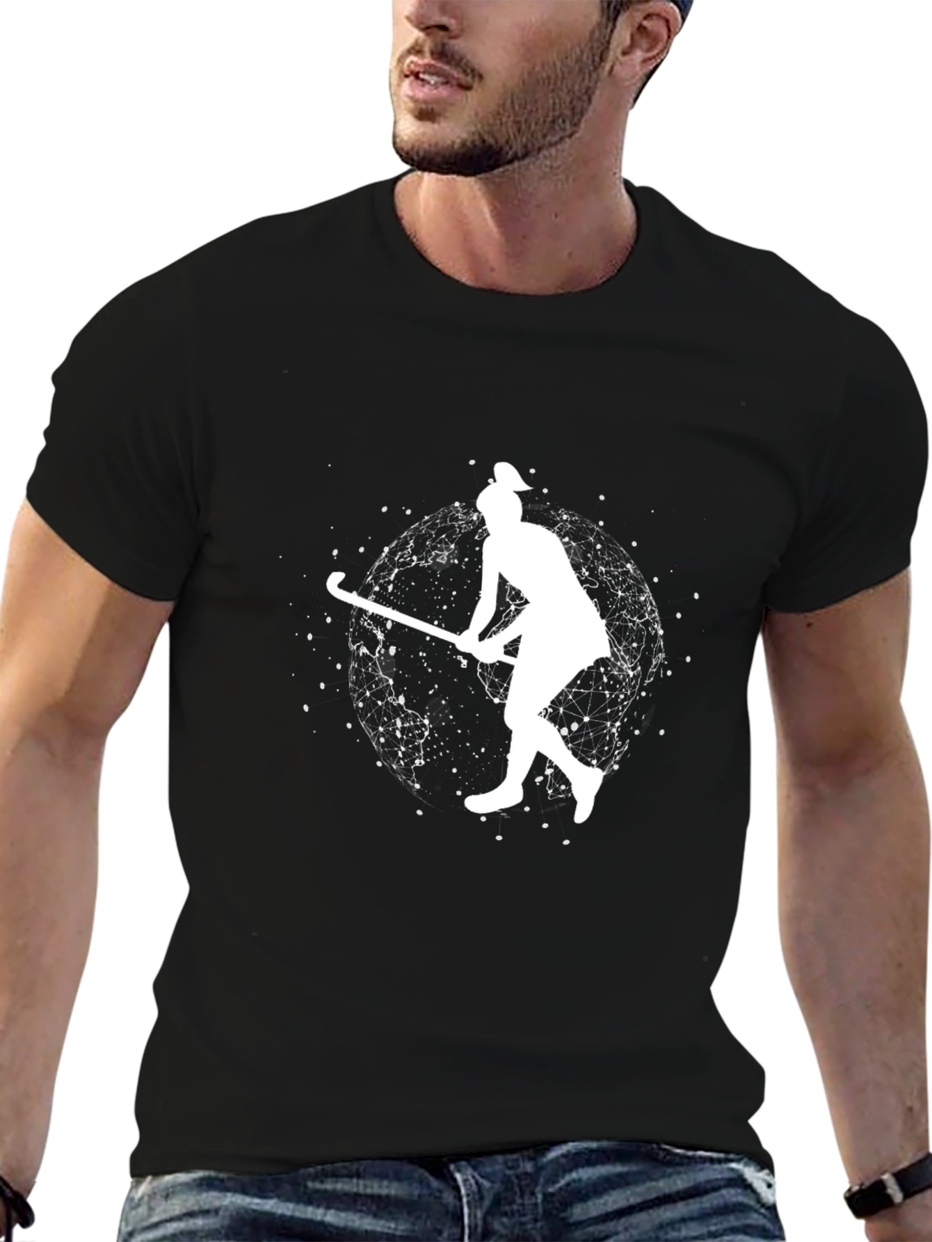 Hockey Player Graphic Tee - Stylish Sports Shirt