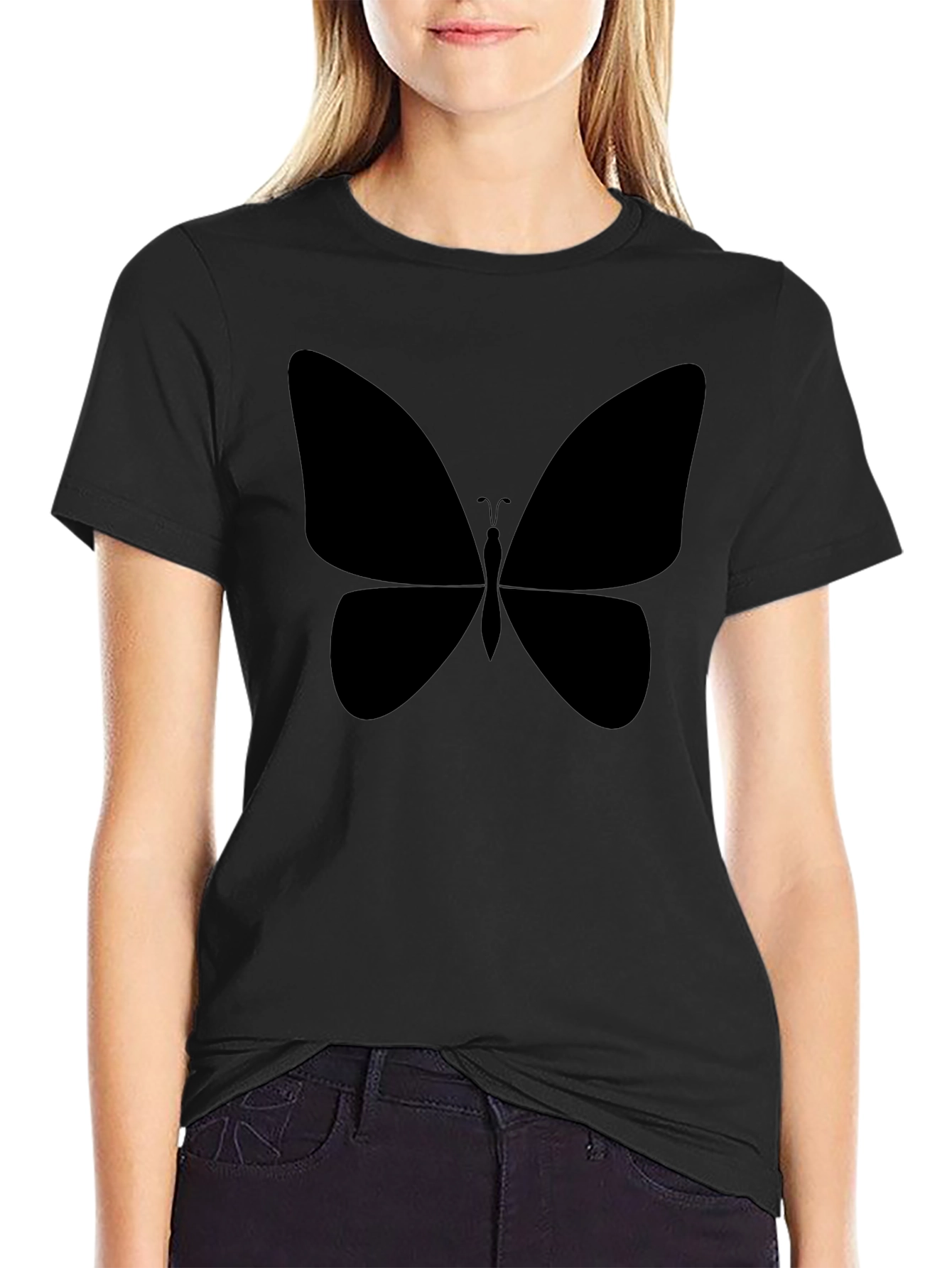 Butterfly Graphic Black T-Shirt - Stylish & Comfortable