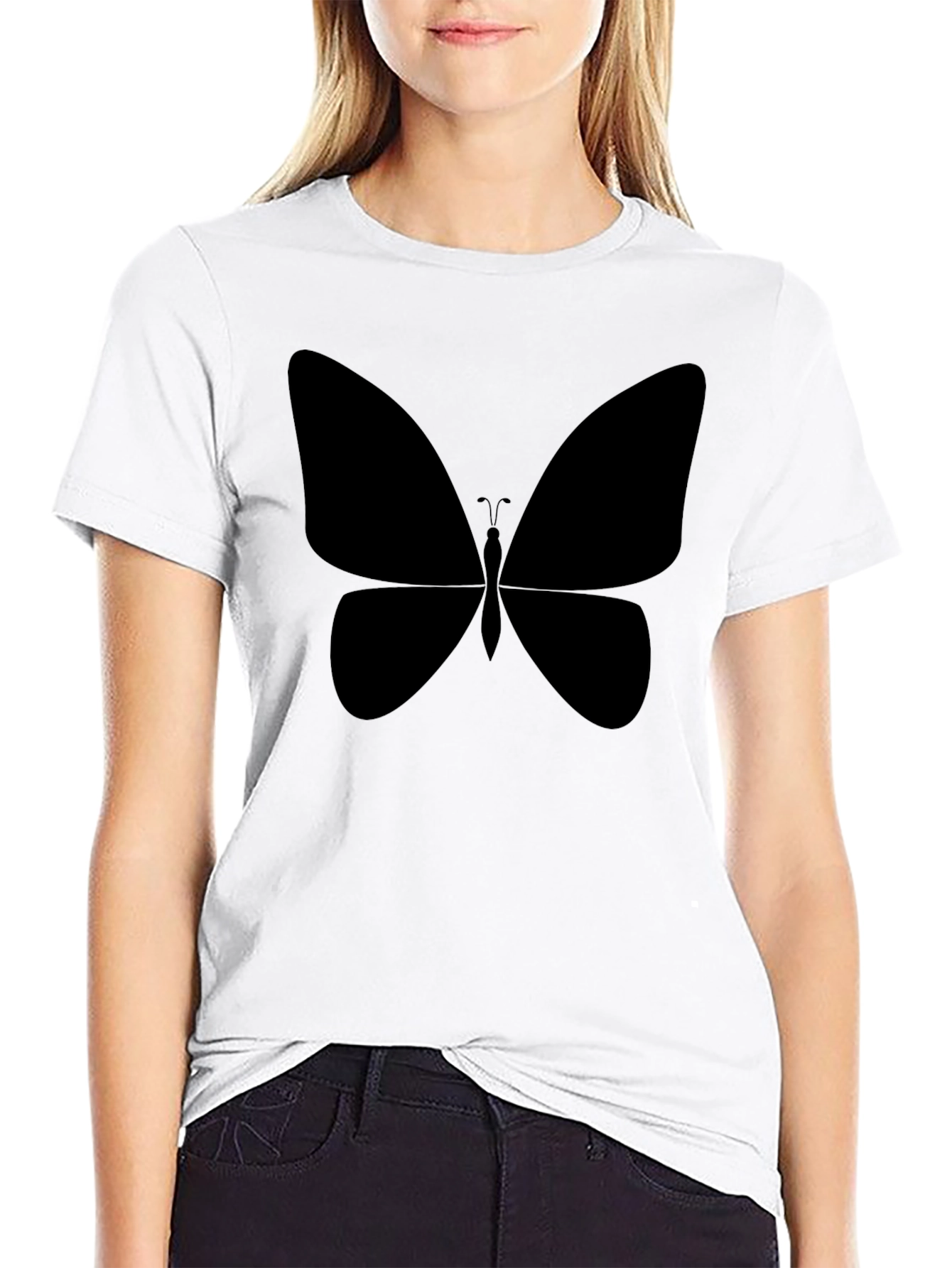 Butterfly Graphic Black T-Shirt - Stylish & Comfortable