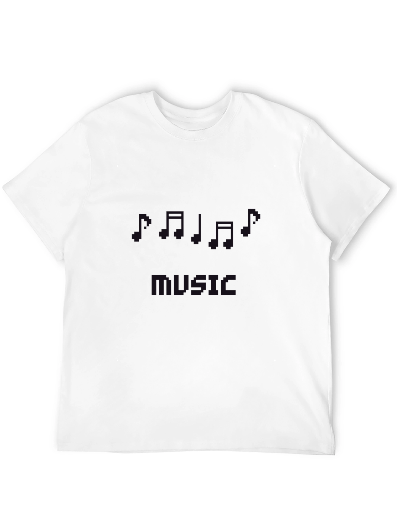 Music Notes Graphic Black T-Shirt