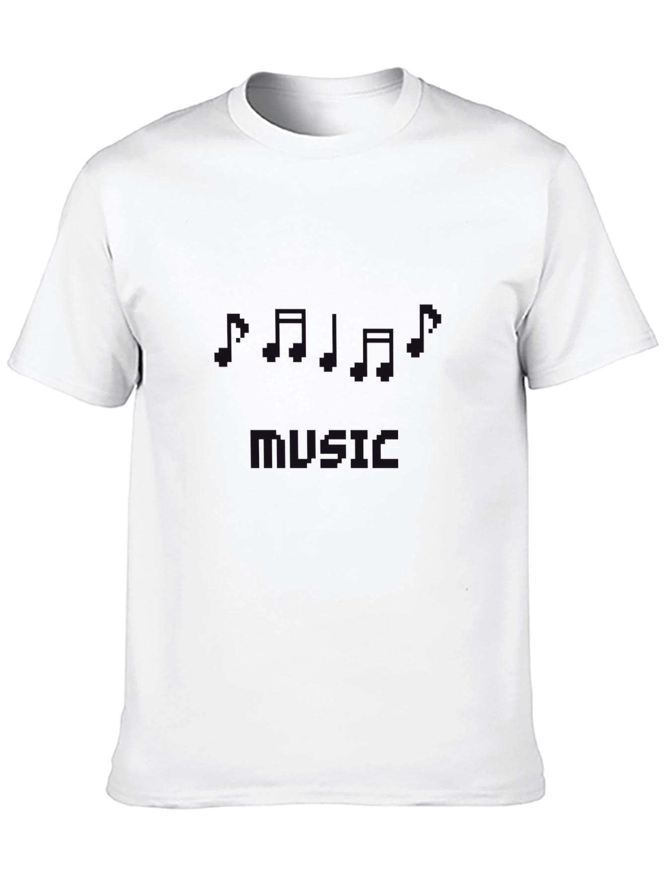 Music Notes Graphic Black T-Shirt