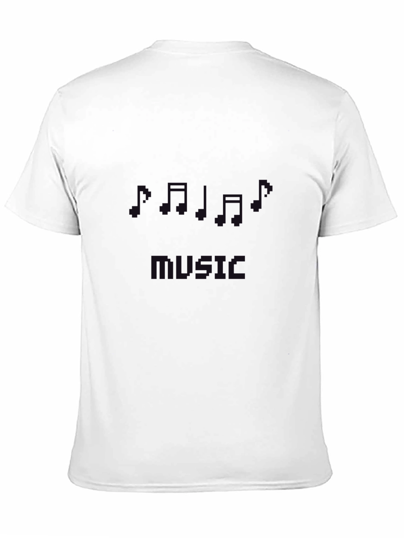Music Notes Graphic Black T-Shirt