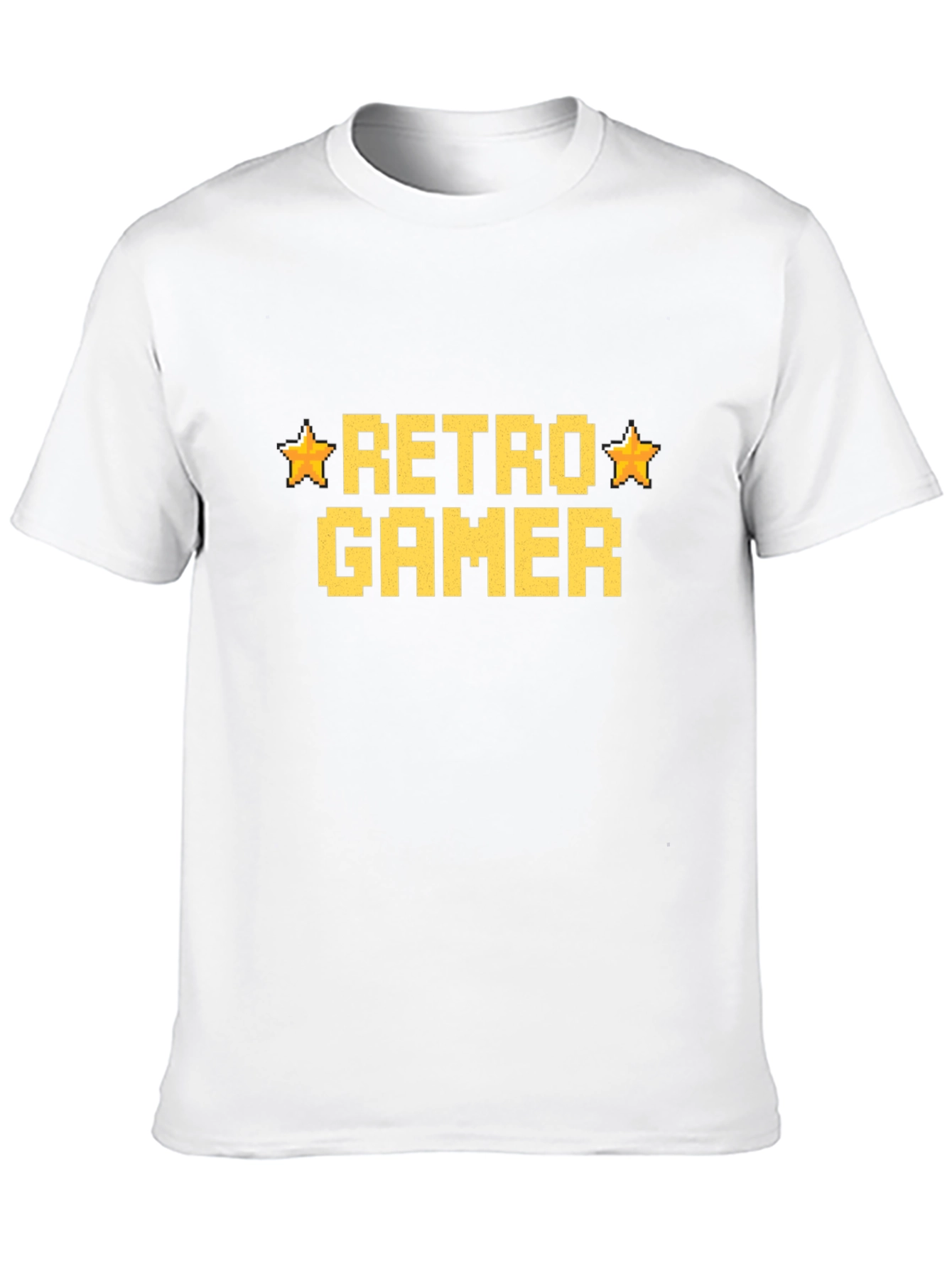 Retro Gamer Black T-Shirt - Pixelated Design