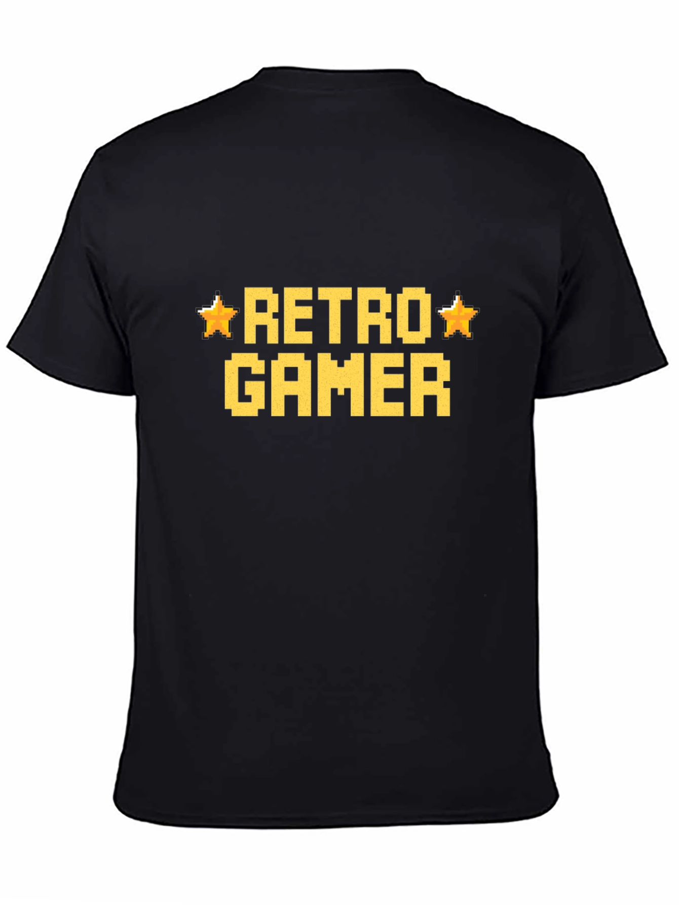 Retro Gamer Black T-Shirt - Pixelated Design