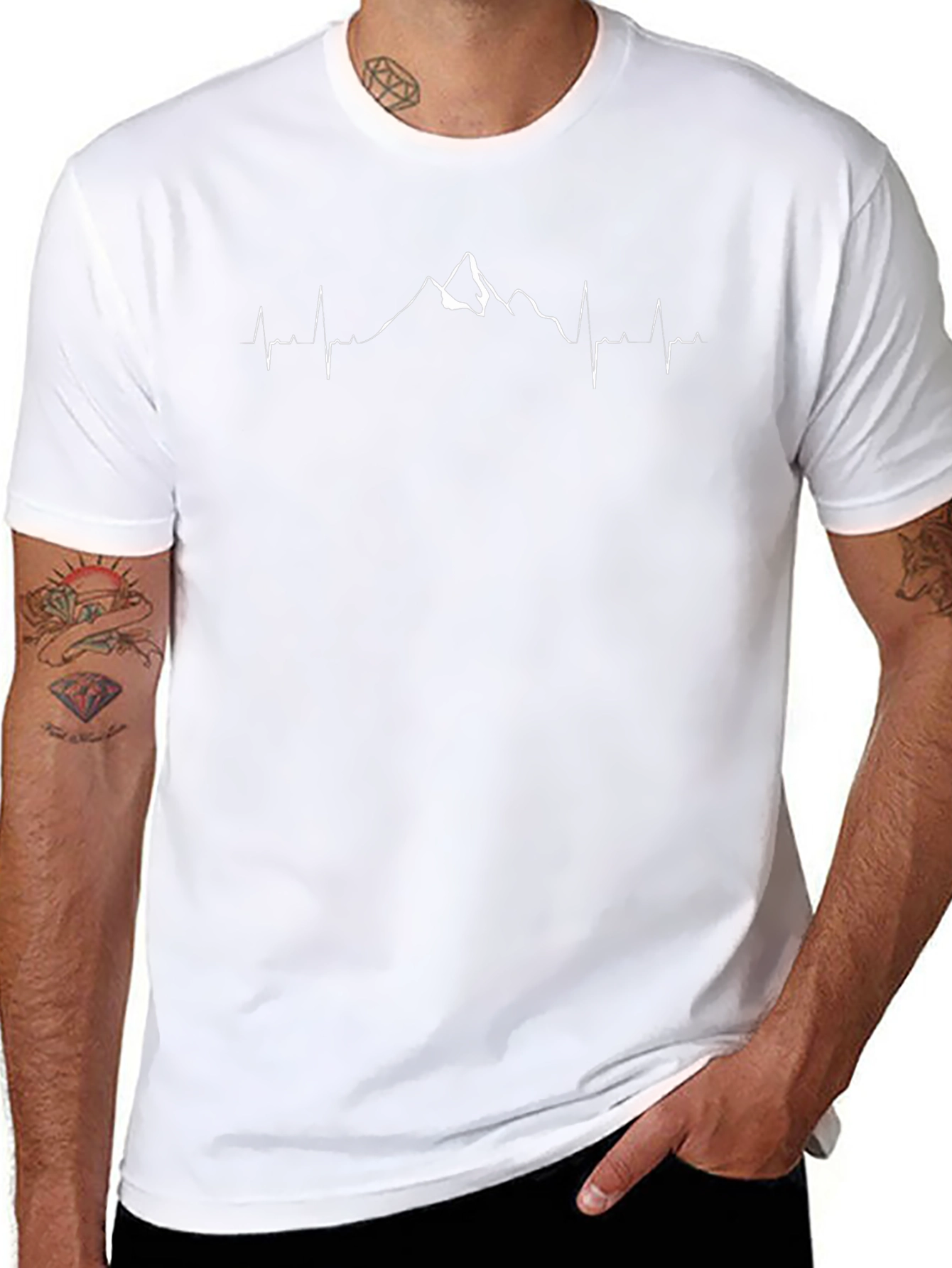 Mountain Heartbeat Graphic Tee - Black