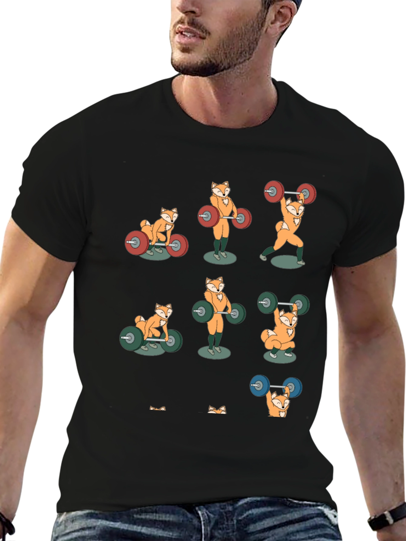 Fox Weightlifting T-Shirt - Funny Gym Tee