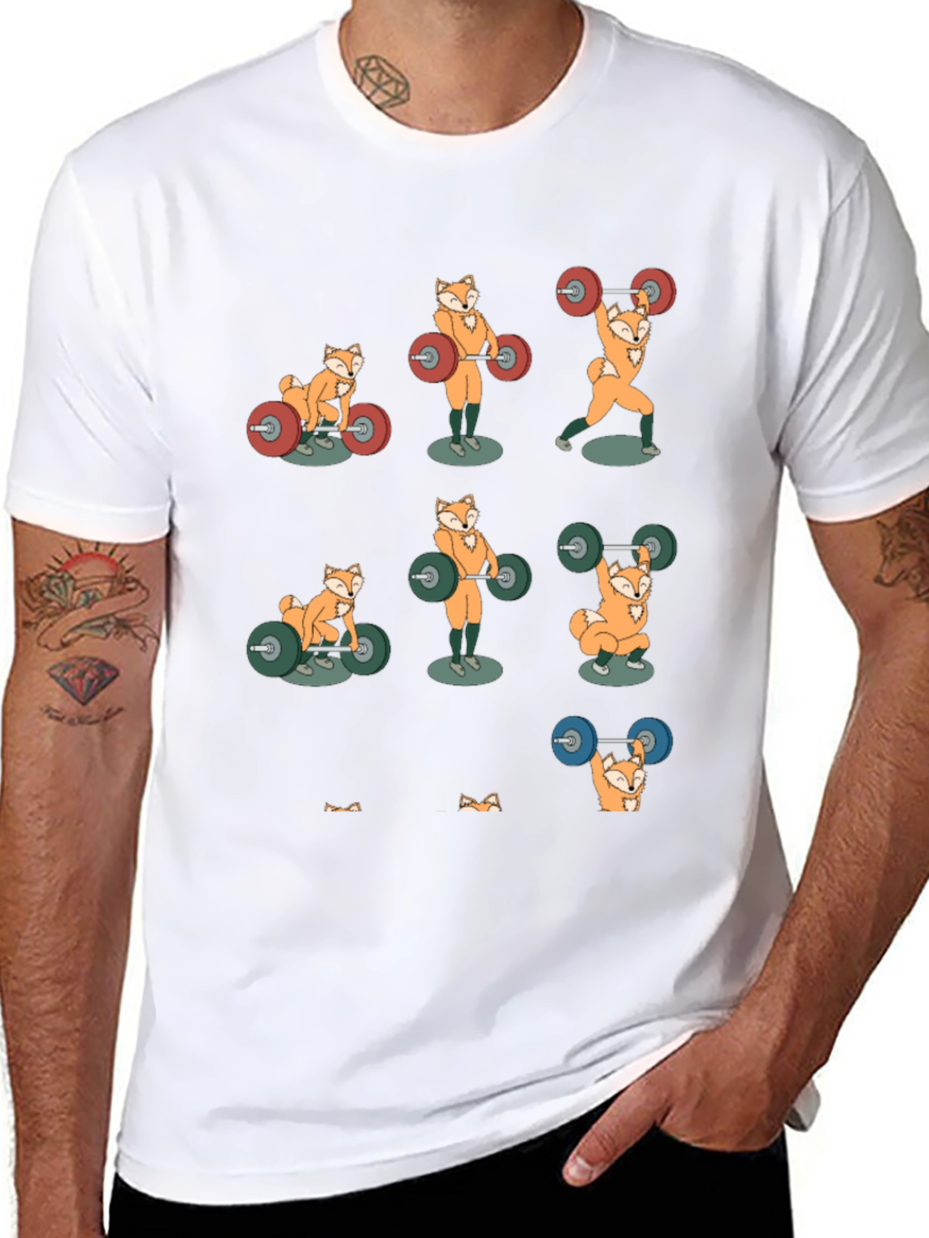Fox Weightlifting T-Shirt - Funny Gym Tee