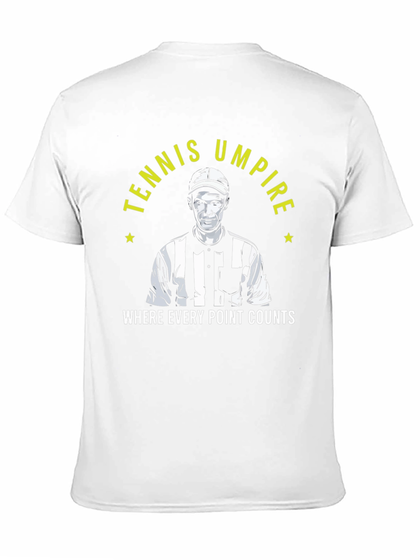 Tennis Umpire Black T-Shirt - Every Point Counts