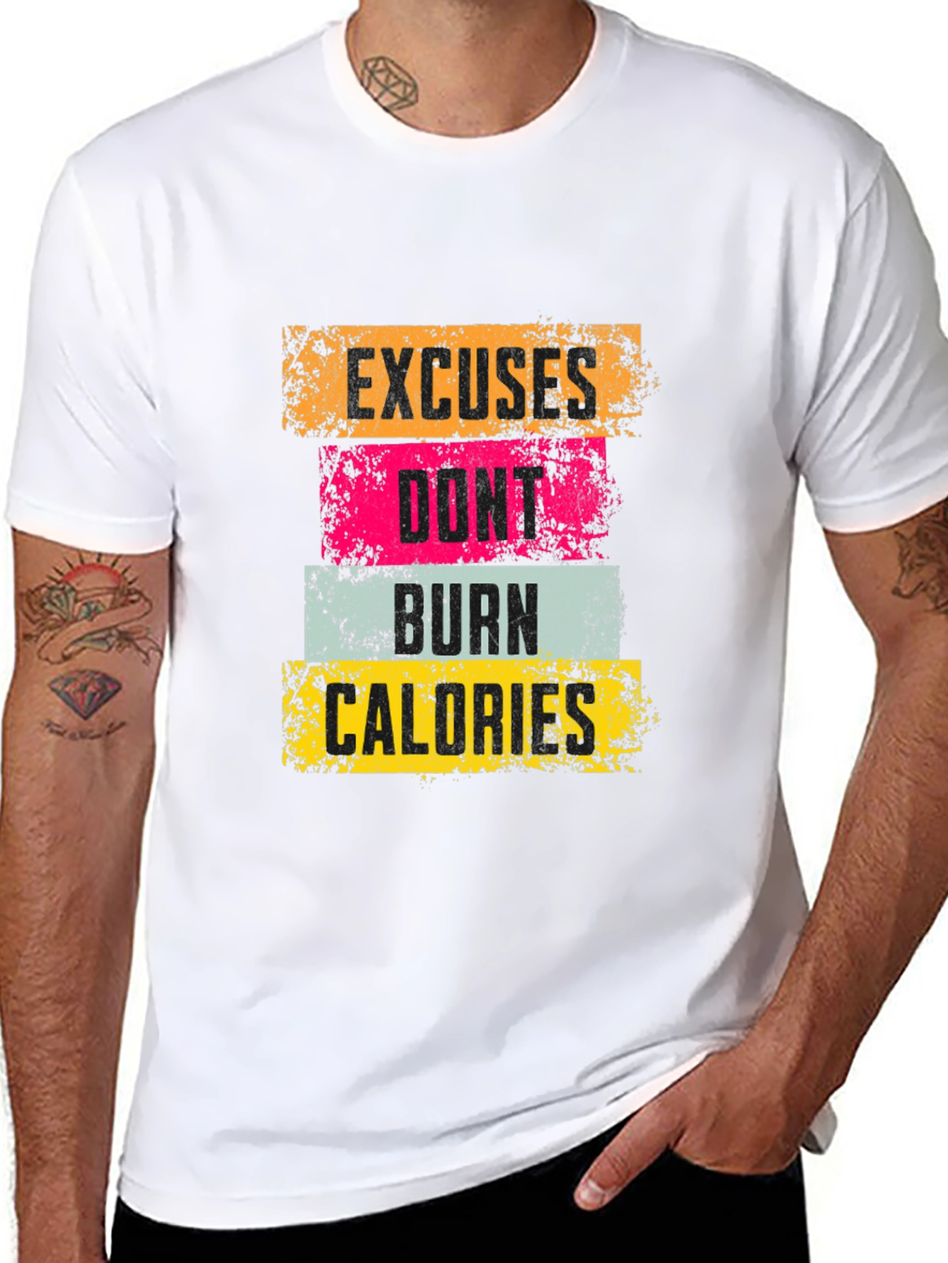 Motivational Workout T-Shirt: Excuses Dont Burn Calories
