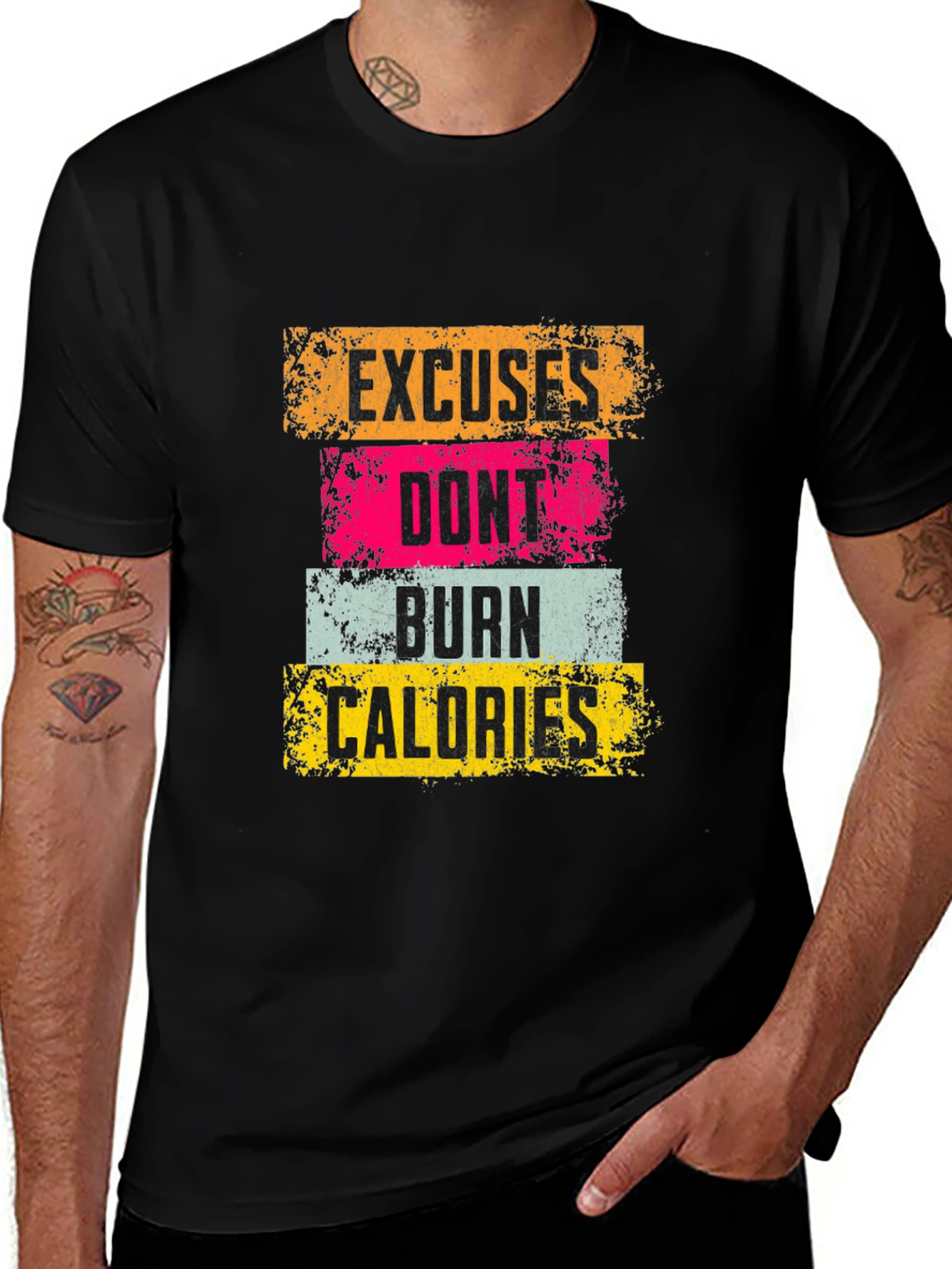 Motivational Workout T-Shirt: Excuses Dont Burn Calories