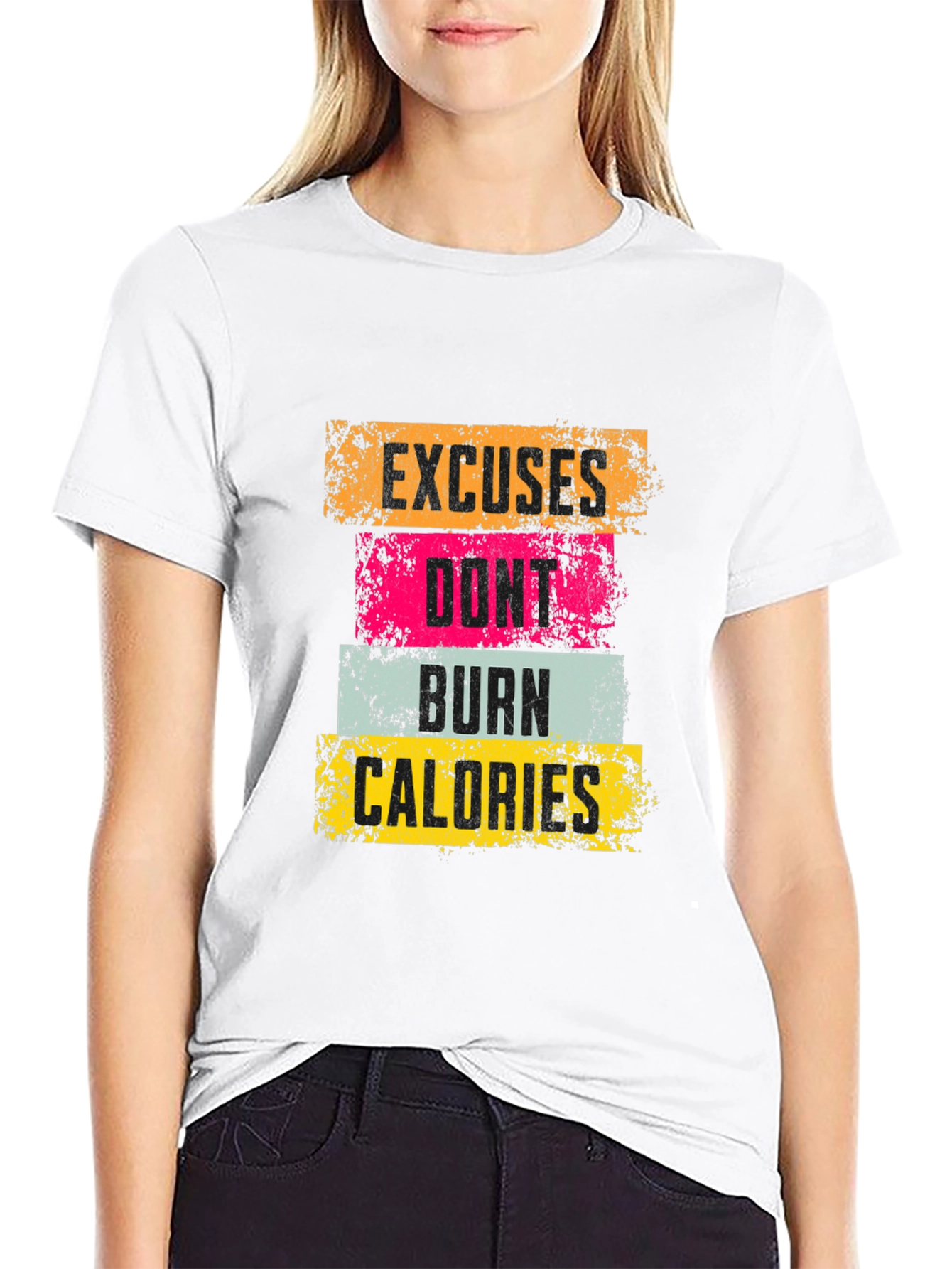 Motivational Workout T-Shirt: Excuses Dont Burn Calories