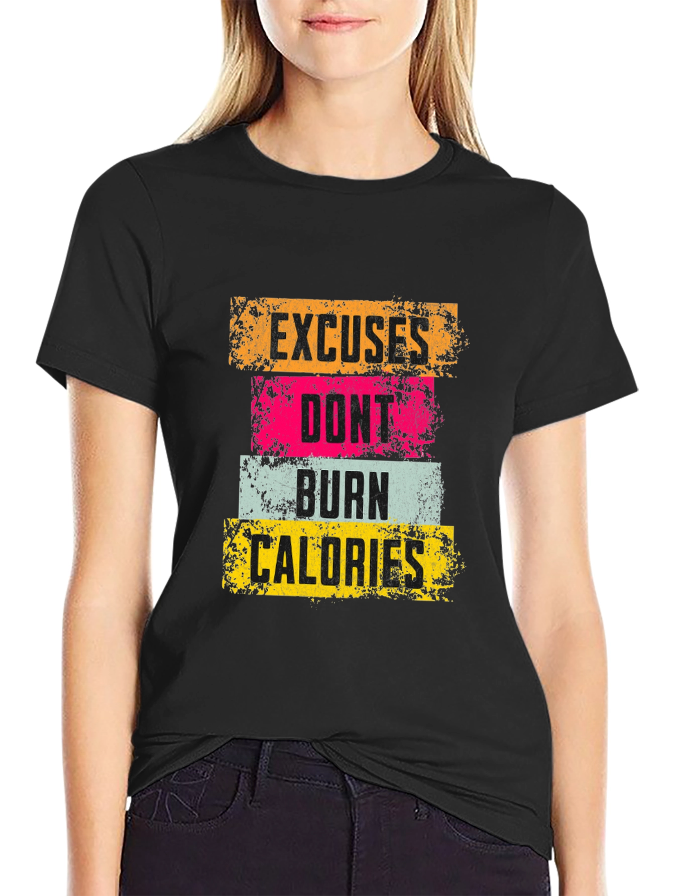 Motivational Workout T-Shirt: Excuses Dont Burn Calories