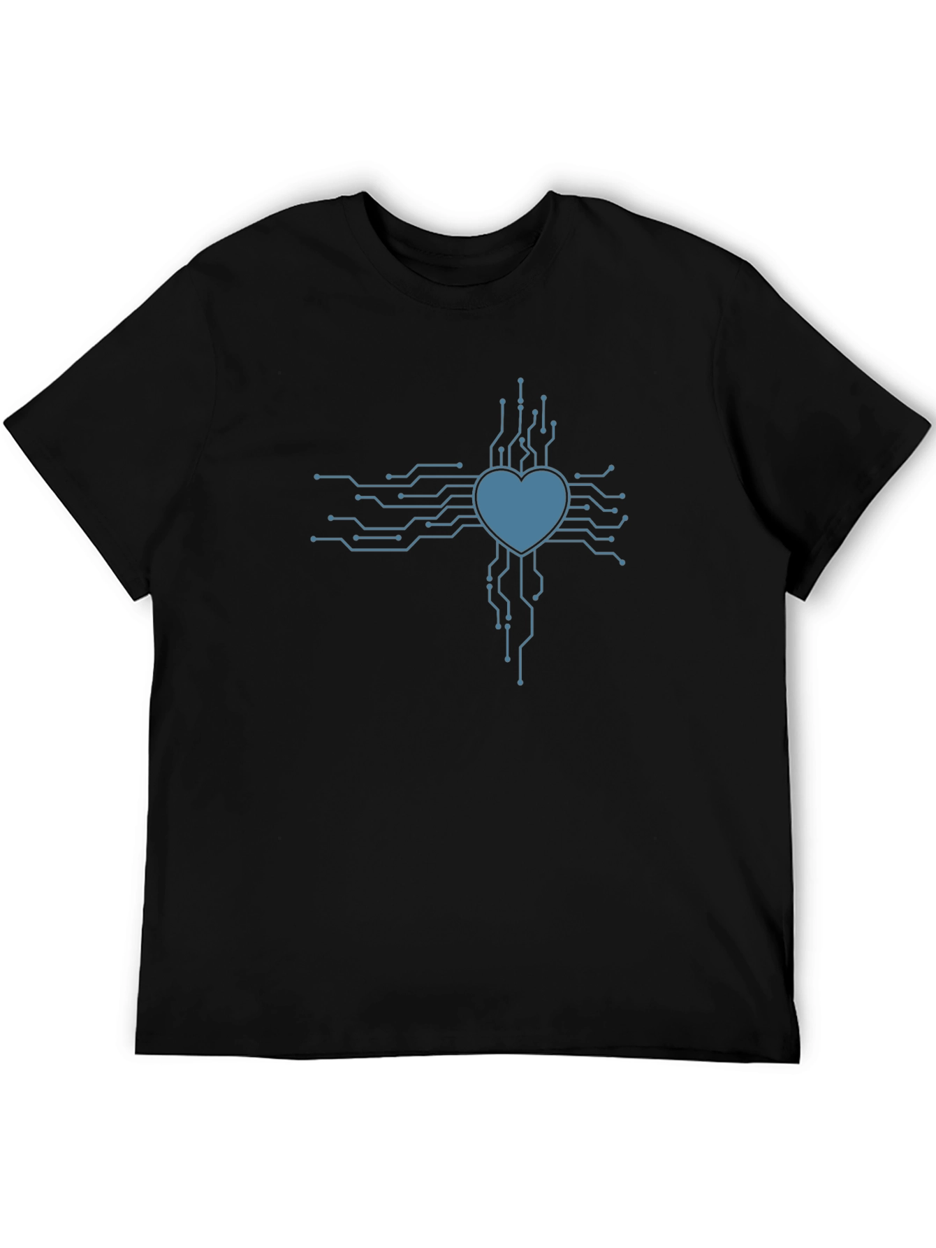 Tech Heart Black T-Shirt