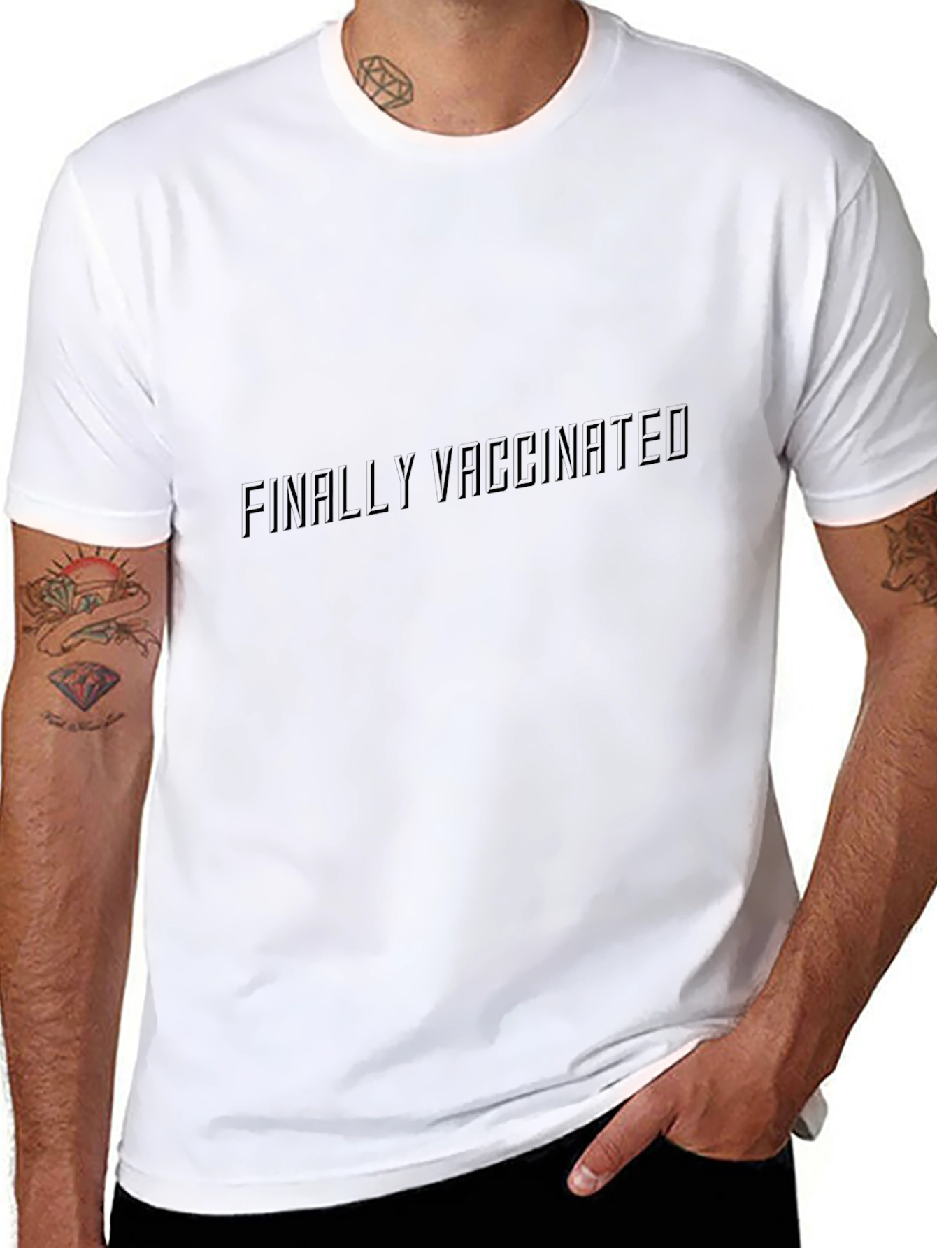 Finally Vaccinated Black T-Shirt